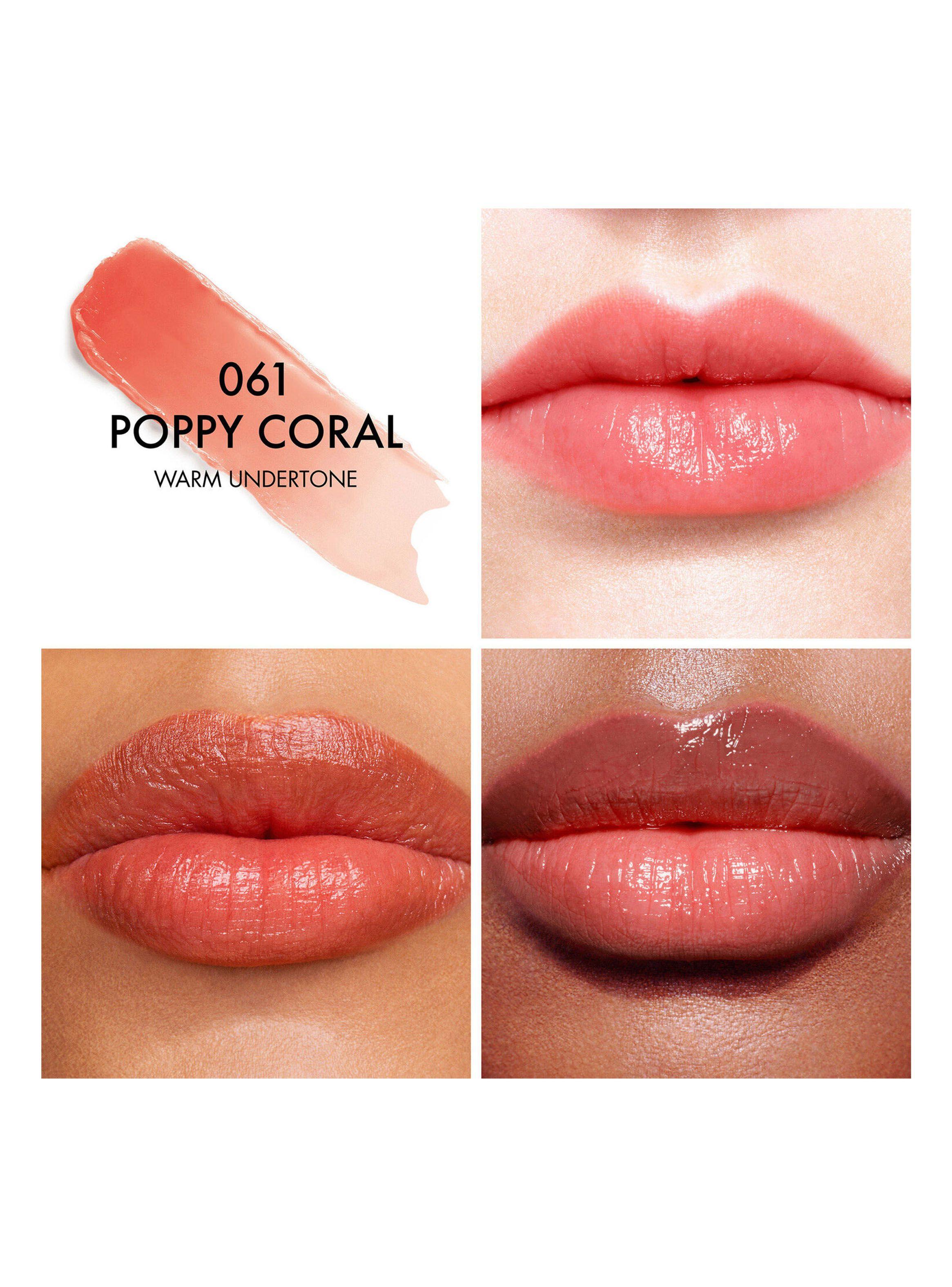 Dior Addict Lip Glow 061 Poppy Coral Subtono Cálido 3.20g-2
