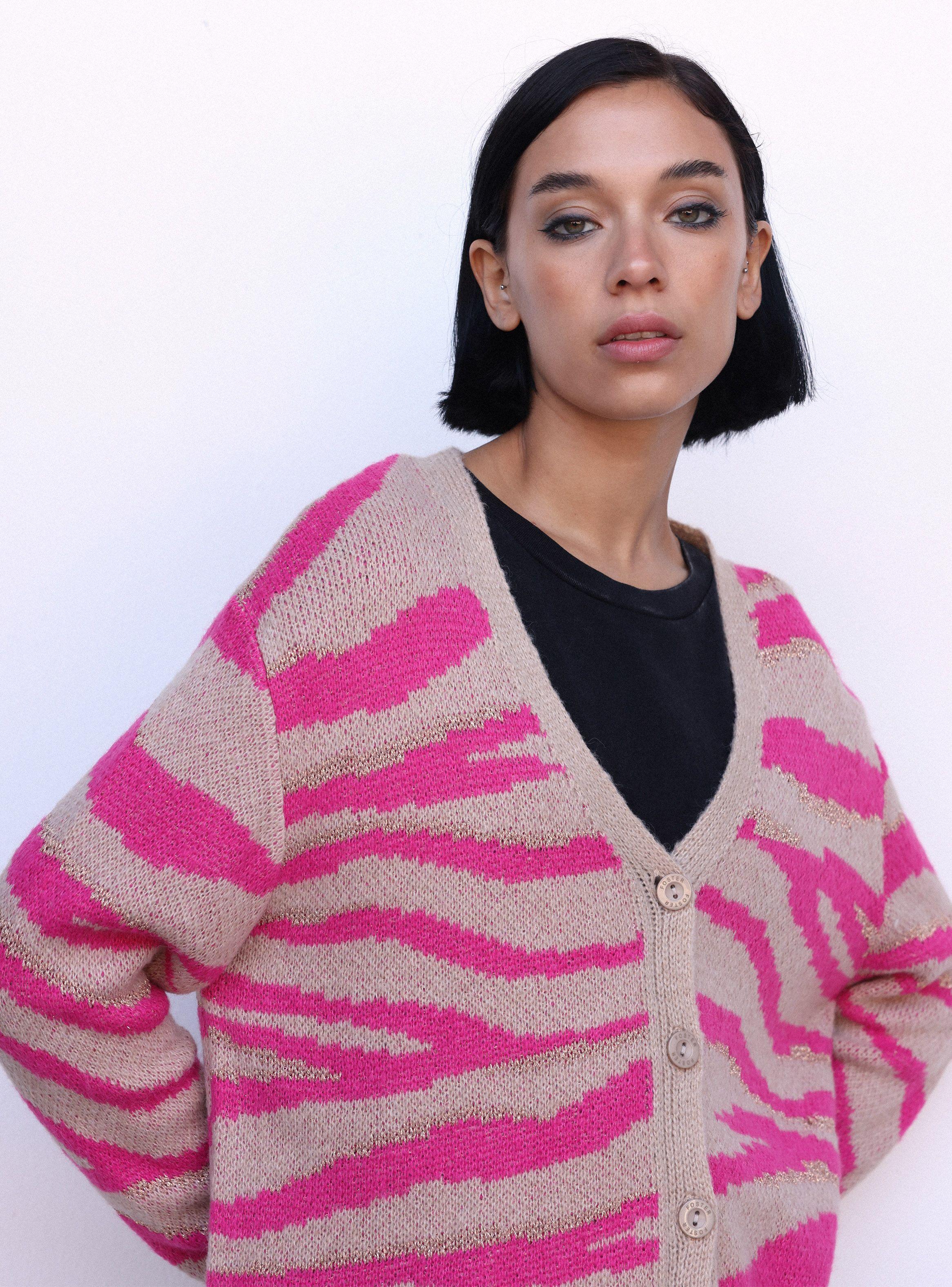 Chaleco Tejido Diseño Animal con Lurex-2