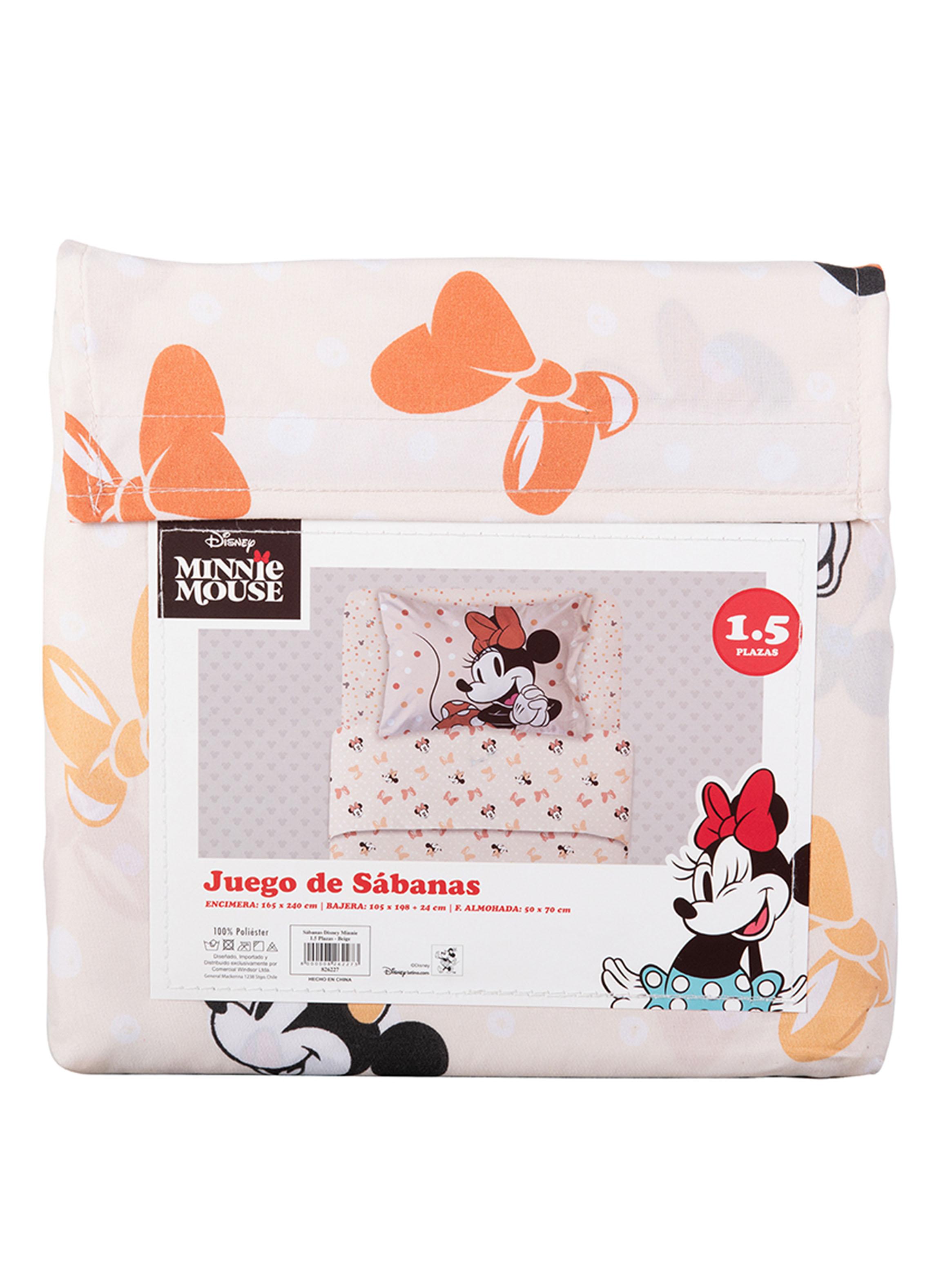 Juego de Sábanas 1.5 Plazas Minnie Beige-2