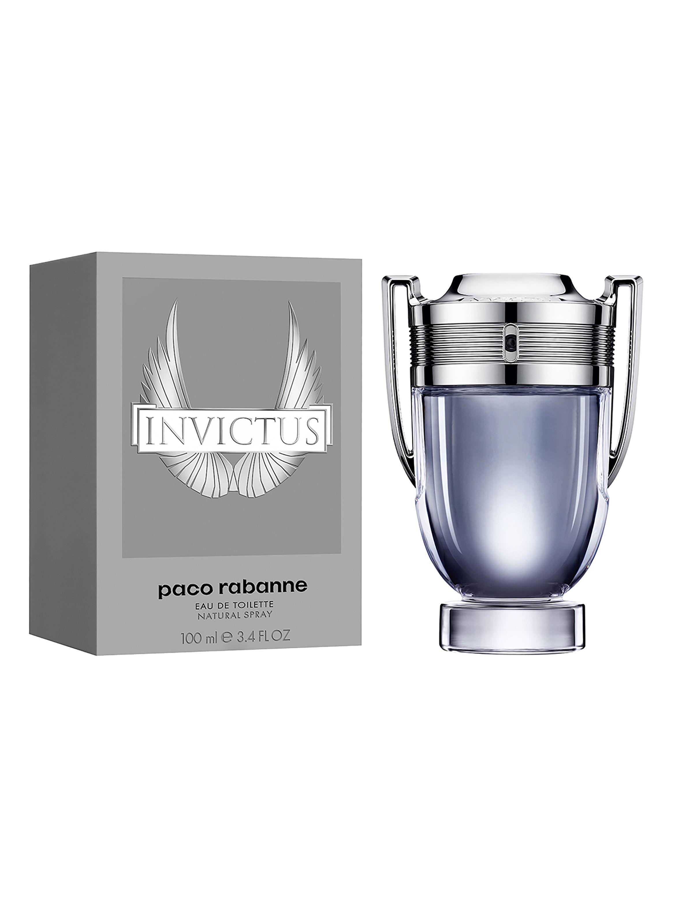Set Perfume Paco Rabanne Invictus EDT Hombre 100 ml + Mini 1.5 ml-1