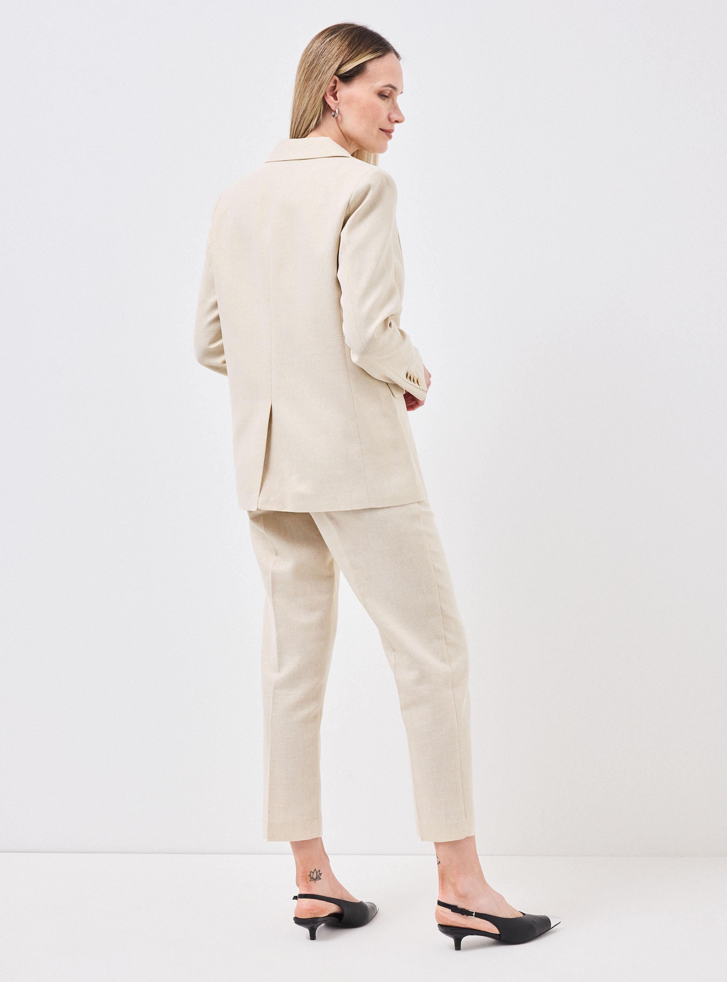 Blazer con un Botón y Brillo-5