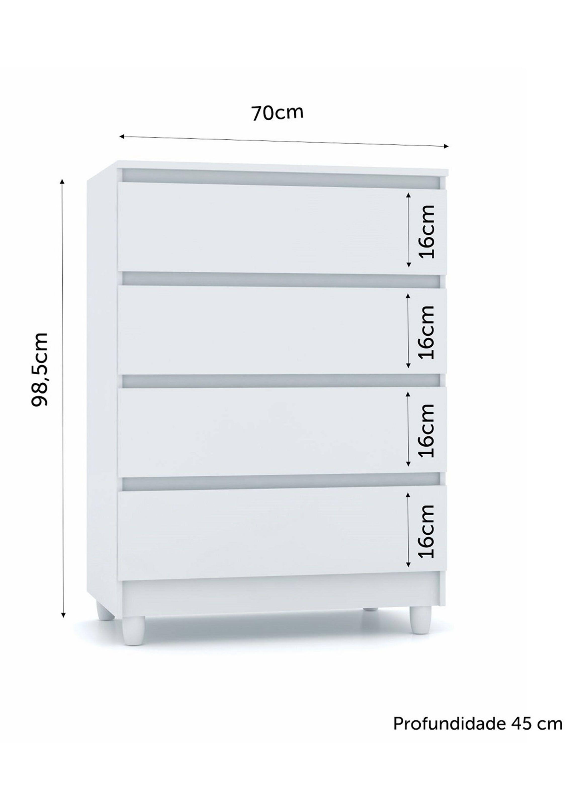 Cómoda Río 4 Cajones Blanco-1