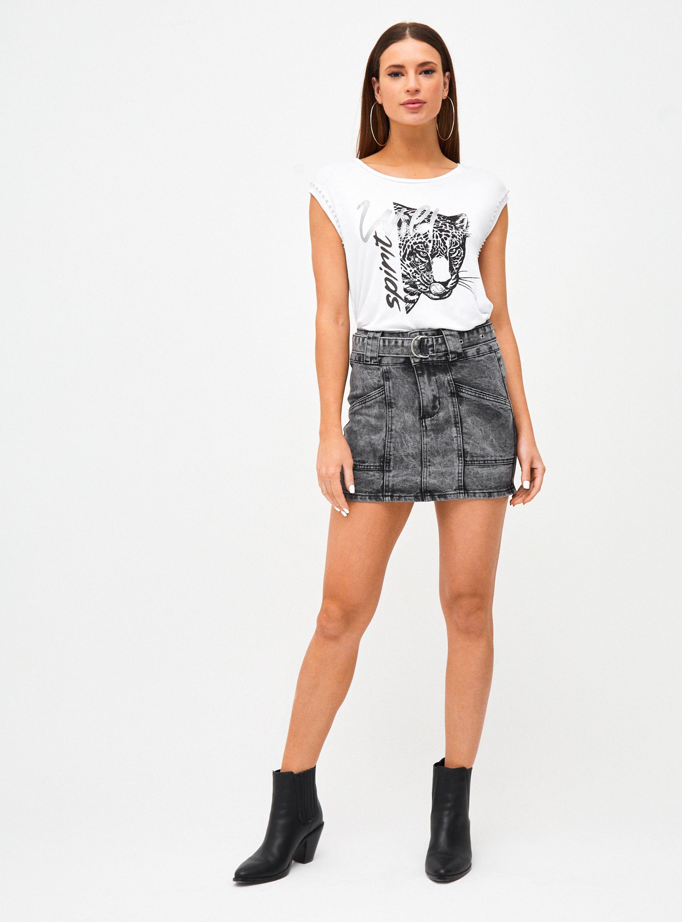 Falda Jeans con Cinturón-3