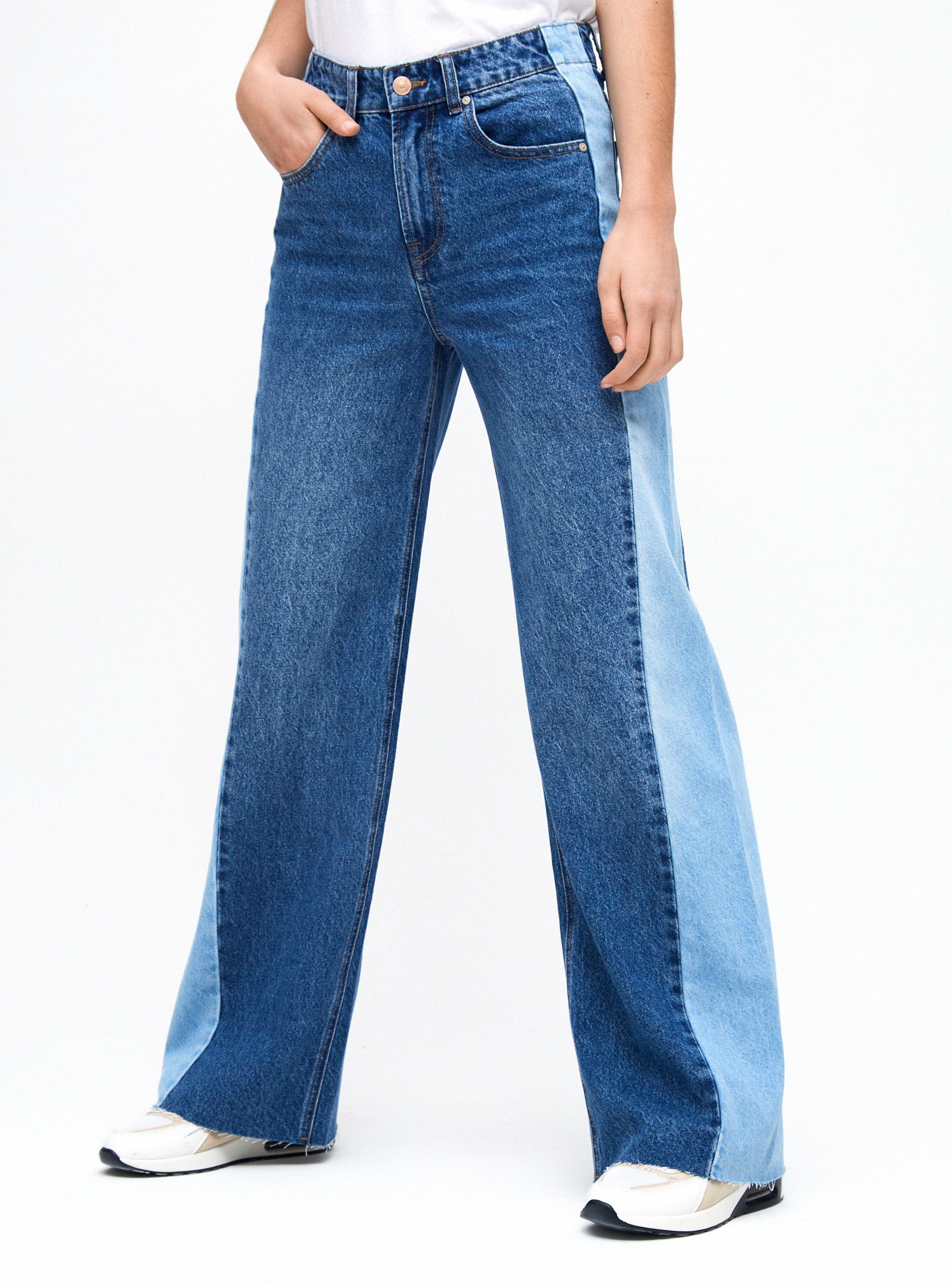 Jeans Wide Leg Bi Tono-0