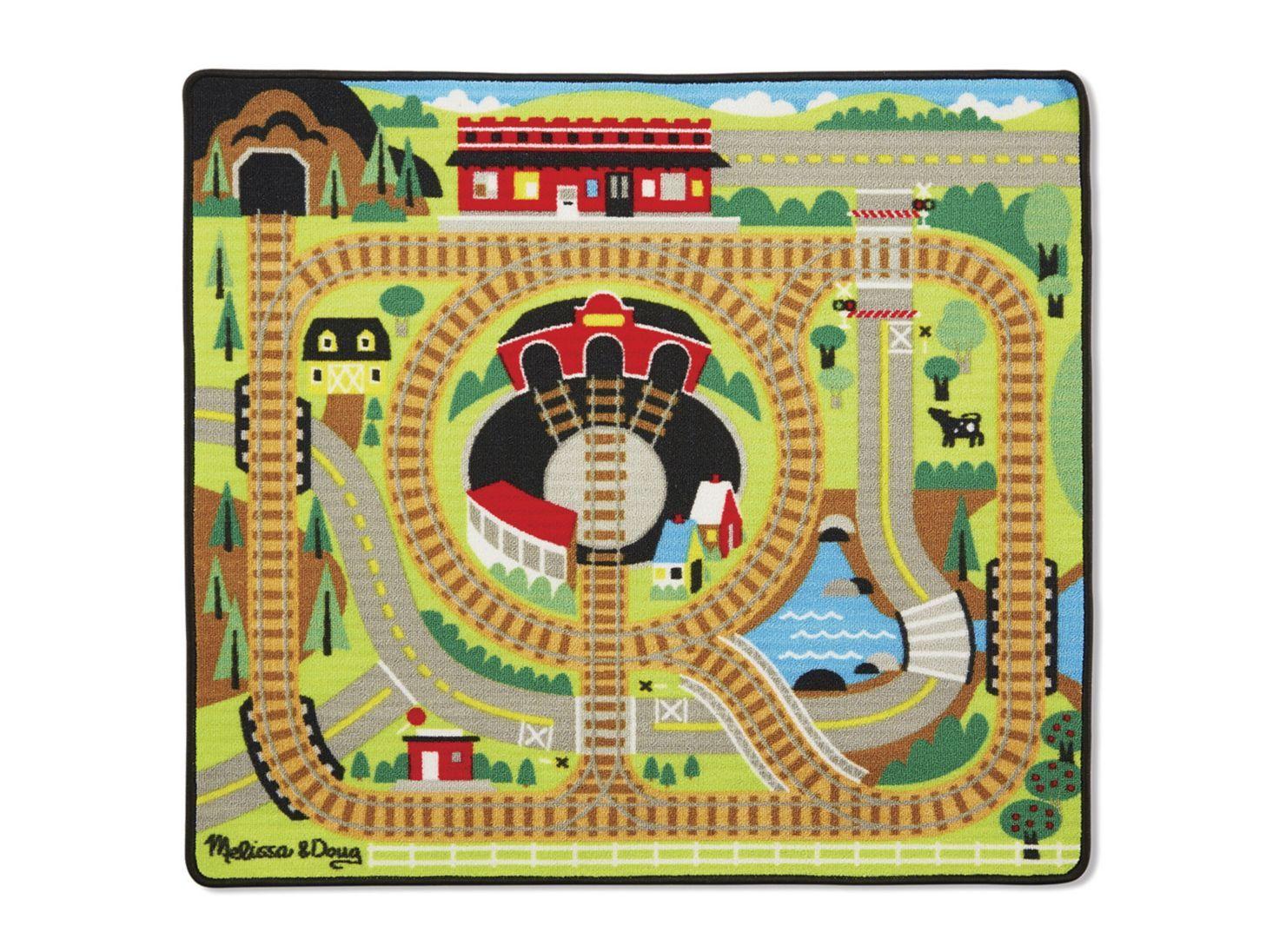 Melissa & Doug Alfombra pista de trenes Caramba-0