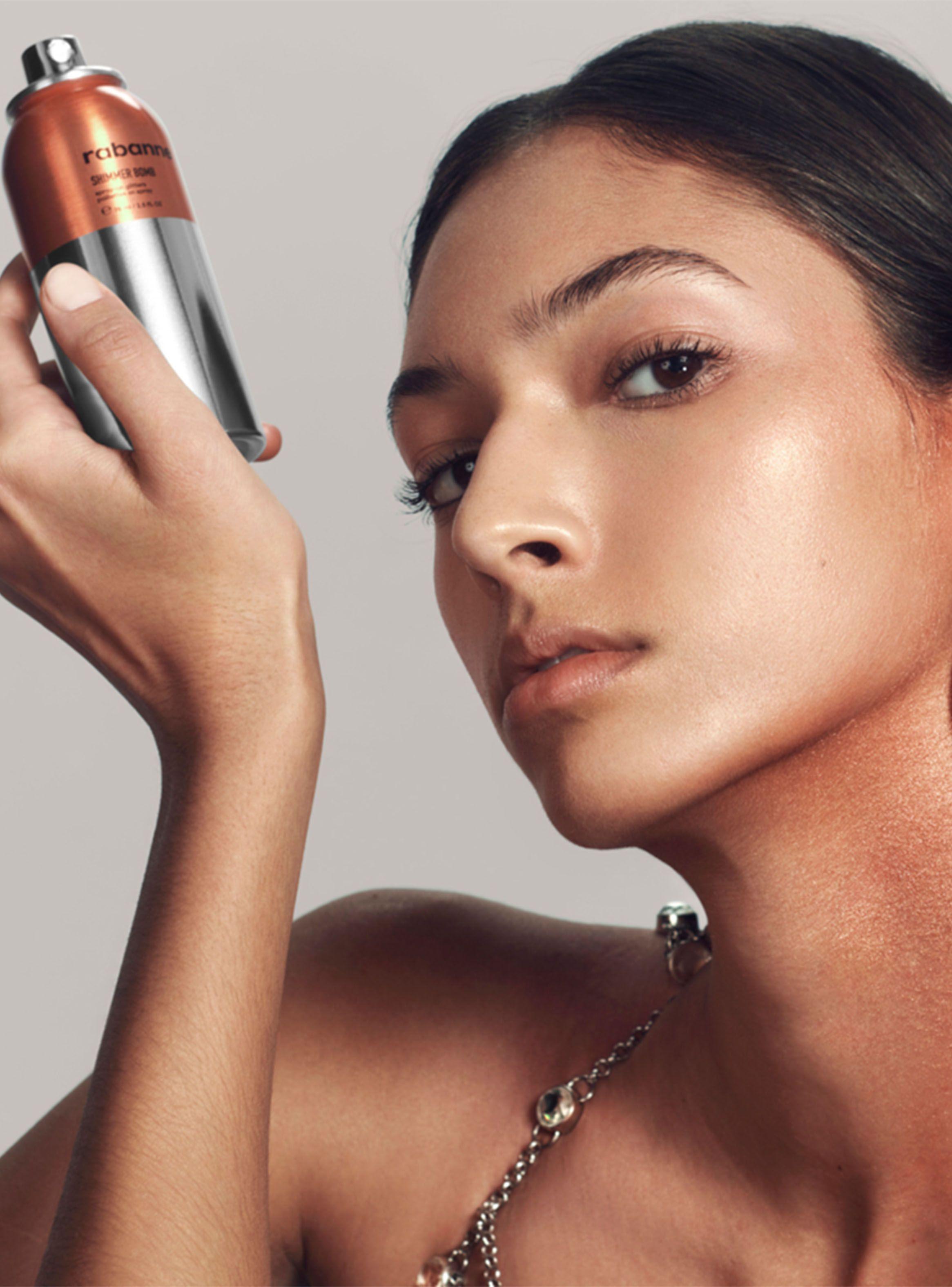 Shimmer Bomb Spray-On Glitters Iluminador en Aerosol Rabanne Copper Dore-3
