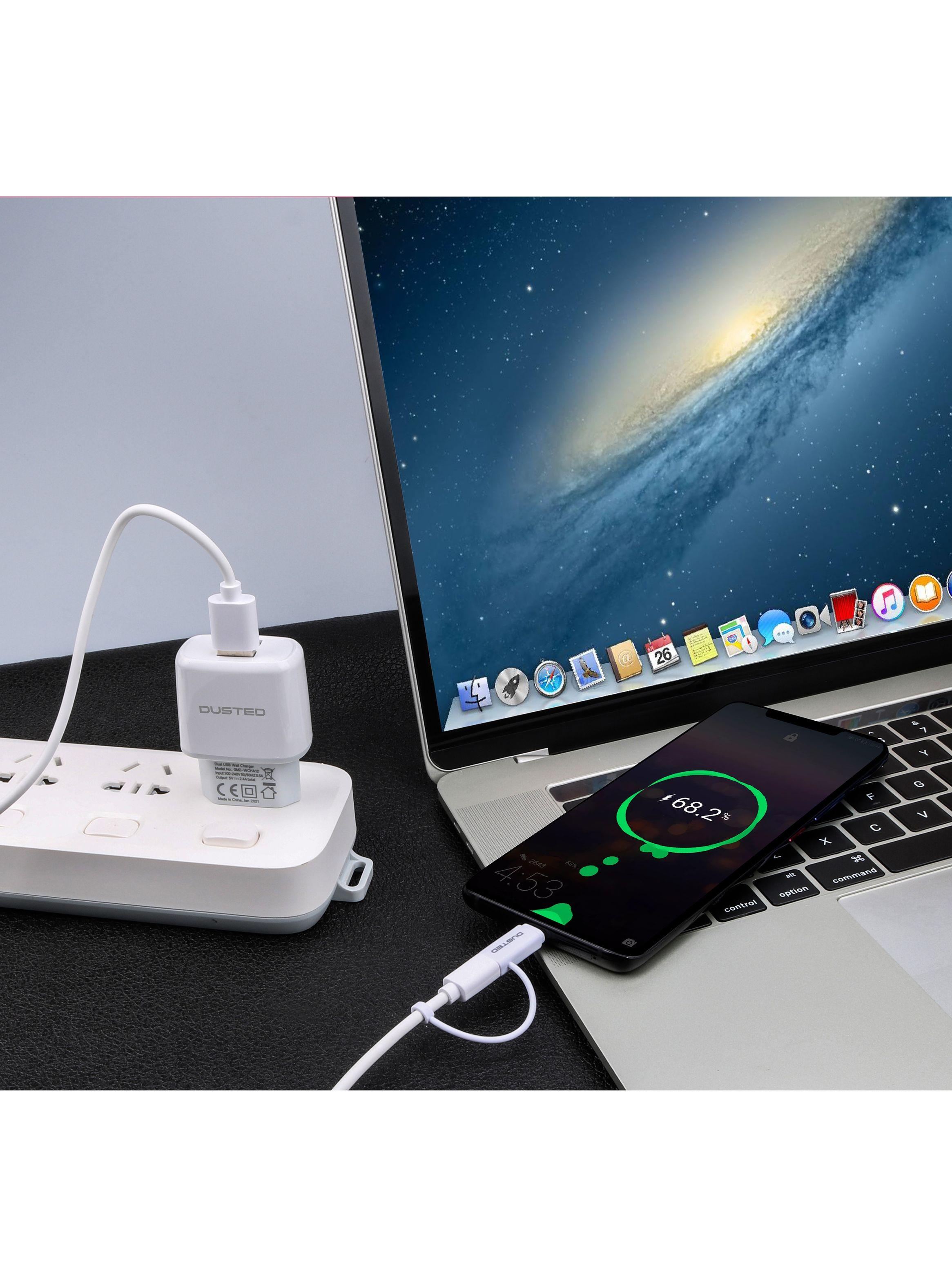 Cargador 2 en 1 de 12W con Cable USB Dual-3