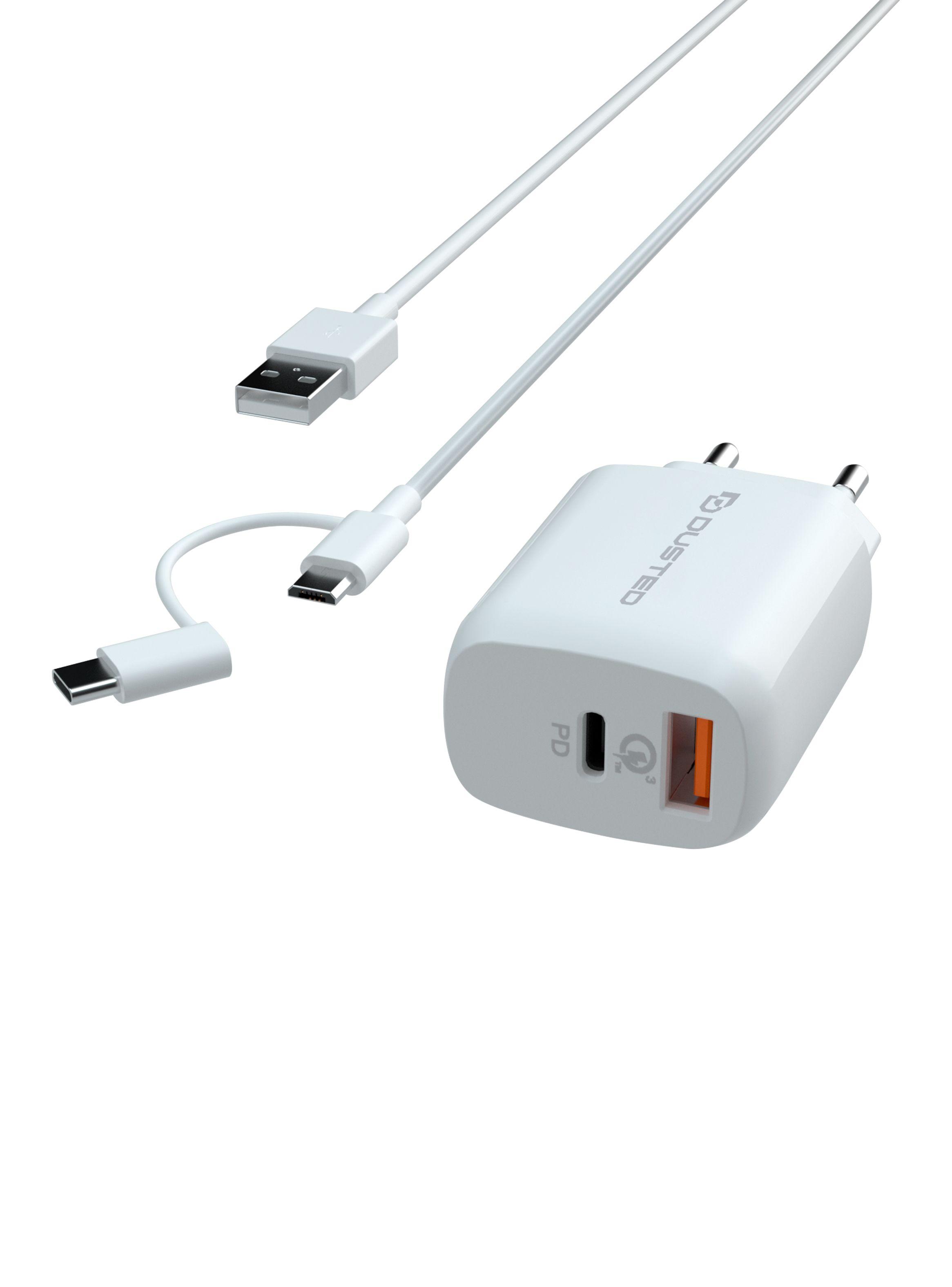 Cargador USB-A/USB-C de 20W con Cable 2 en 1-1