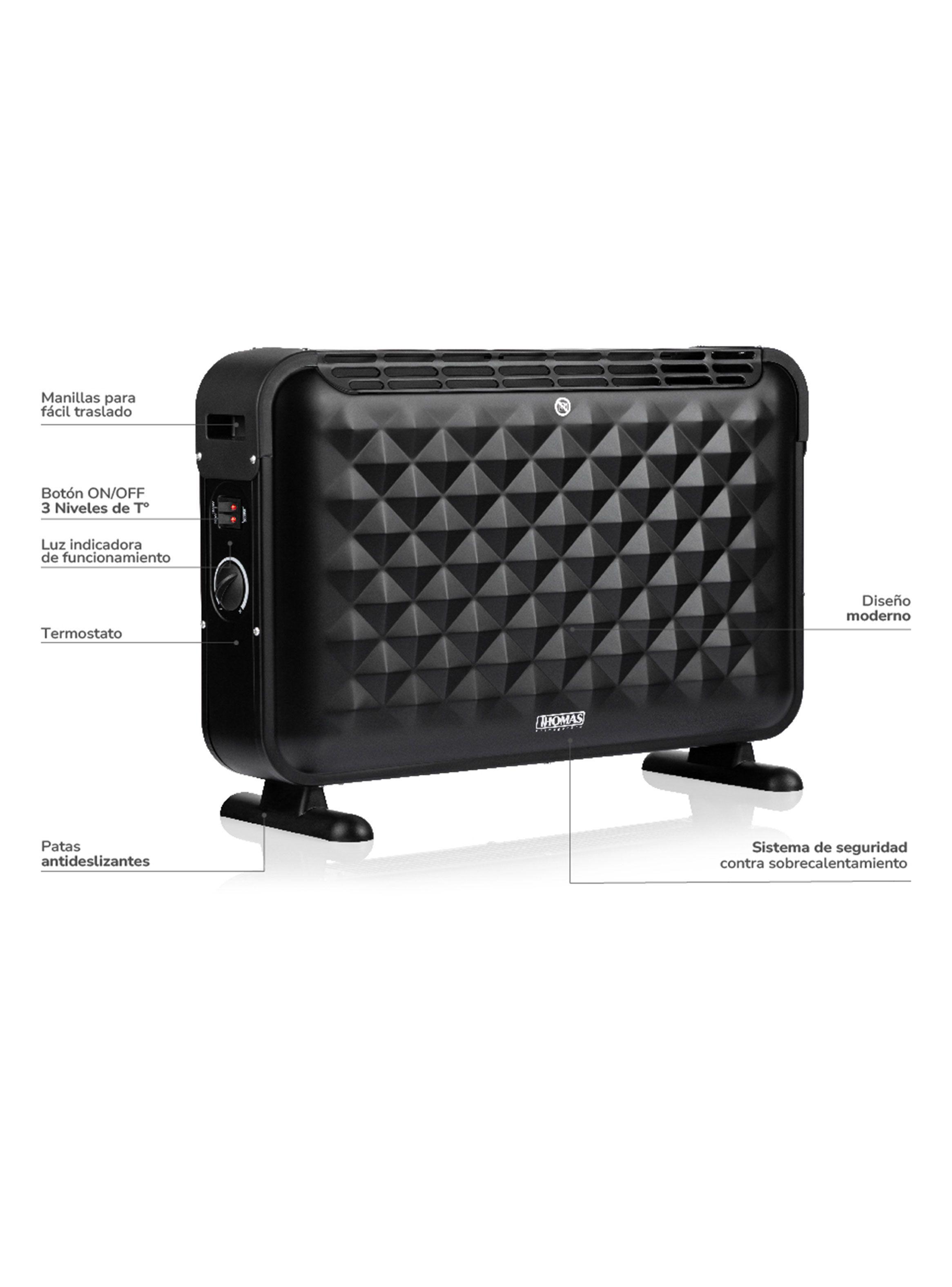 Convector Eléctricos 2000W TH-CV52 Negro-2