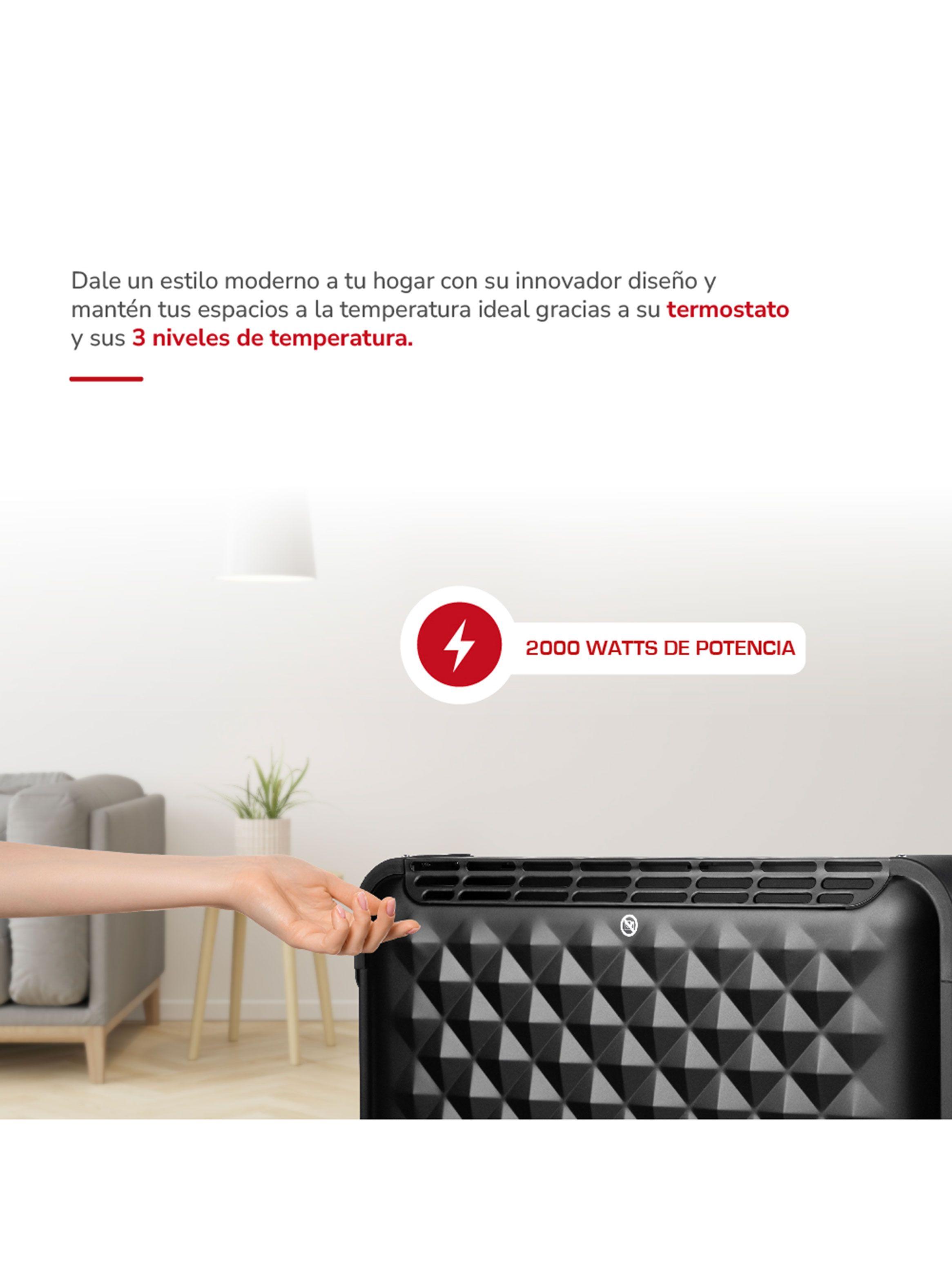 Convector Eléctricos 2000W TH-CV52 Negro-3