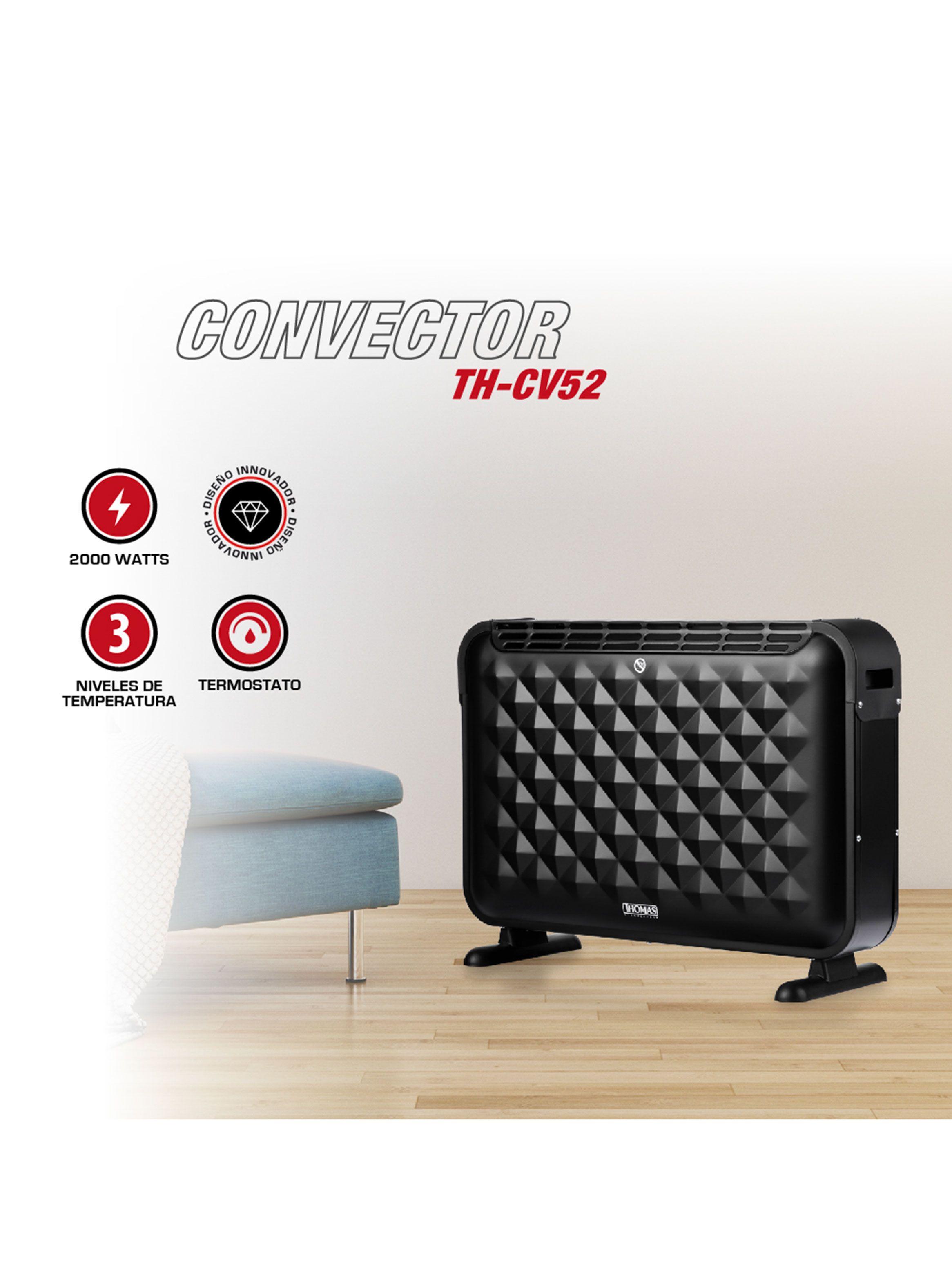 Convector Eléctricos 2000W TH-CV52 Negro-4