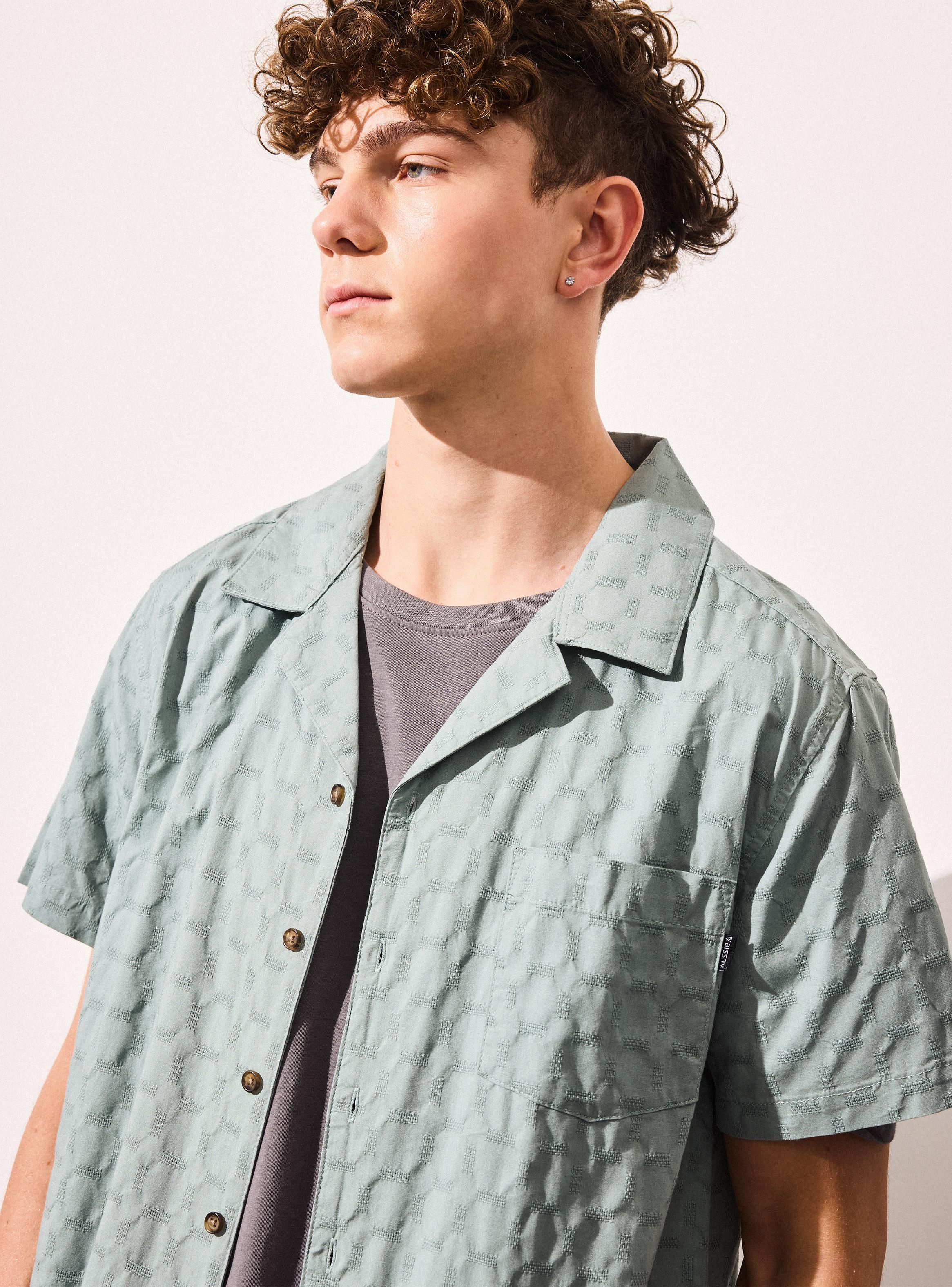Camisa Tela Diseño Jacquard MC-2