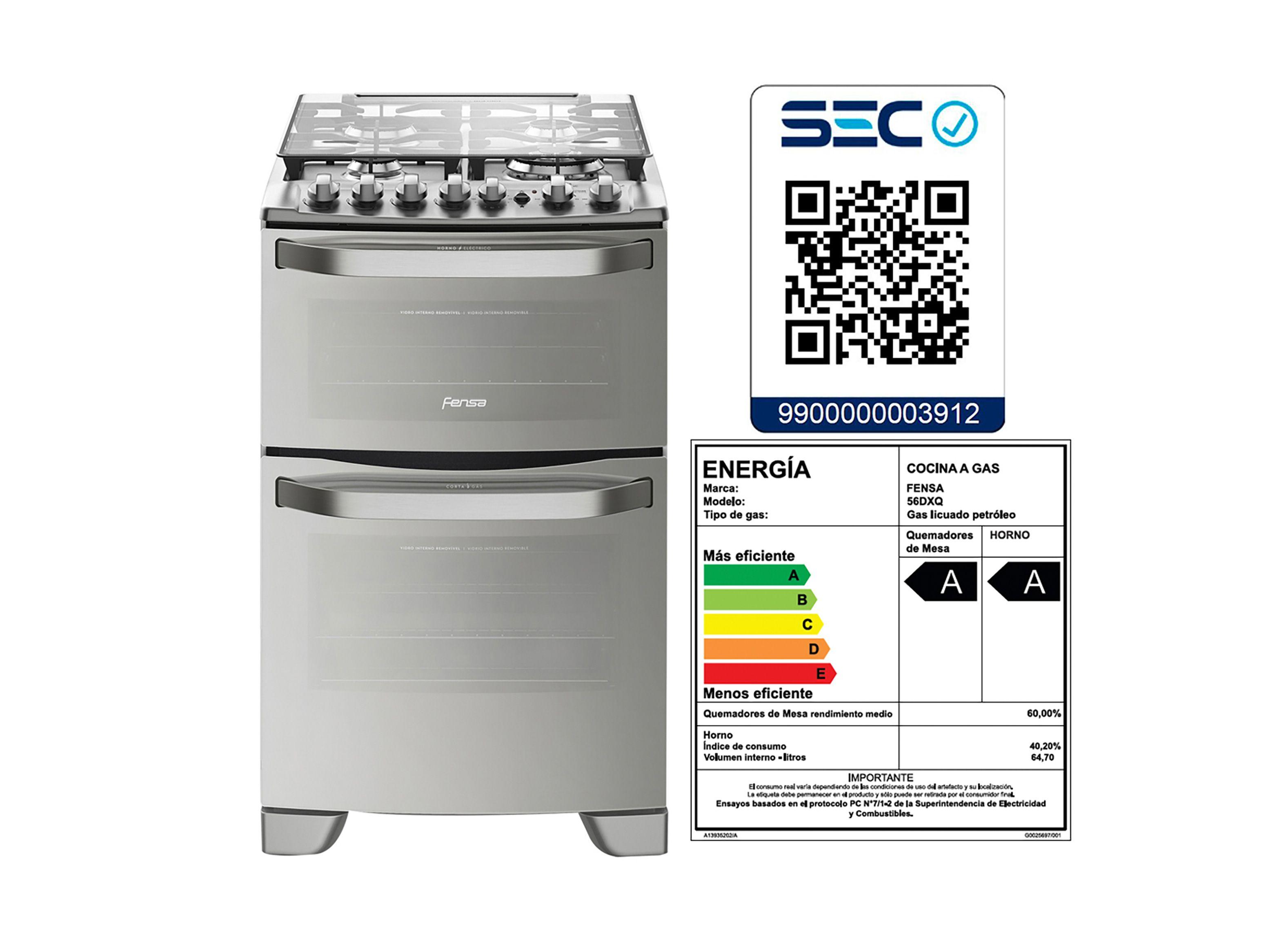 Cocina a Gas Fensa 56 DXQ 4 Quemadores-1