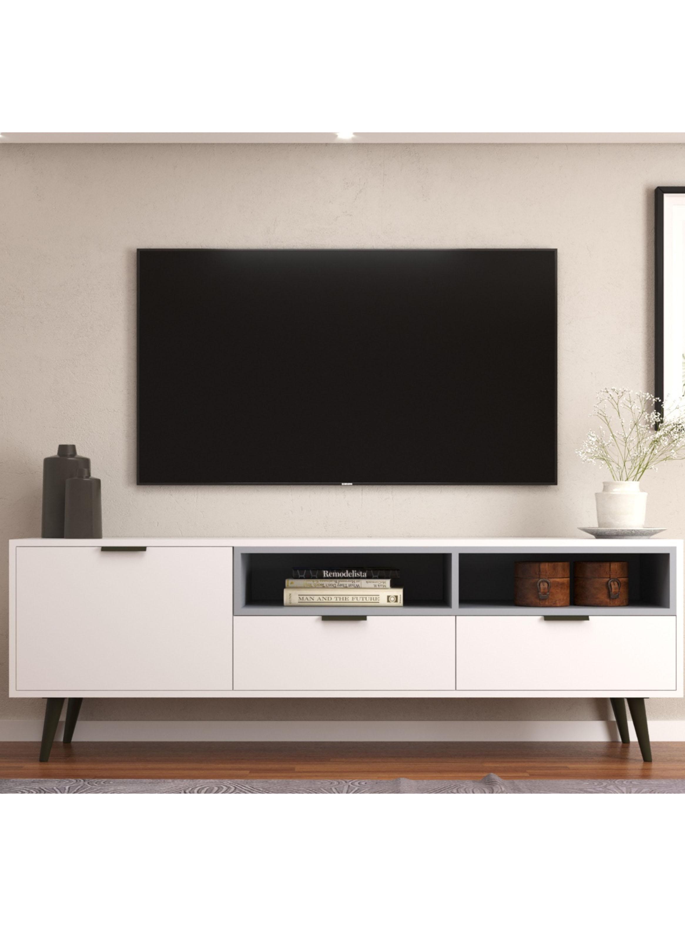 Rack TV 65" Lisboa Blanco Grey-4
