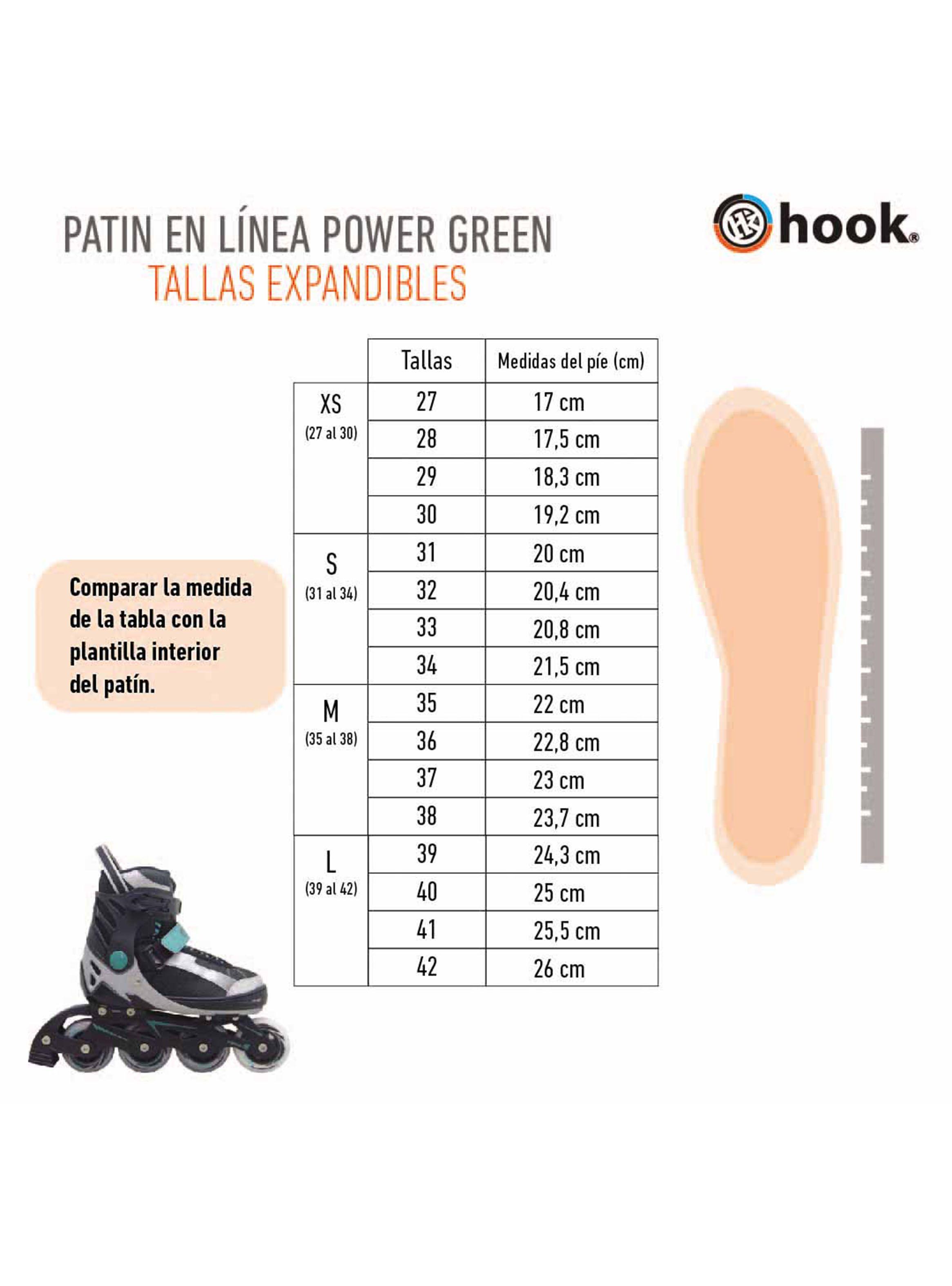Patines Hook Power Green L-5