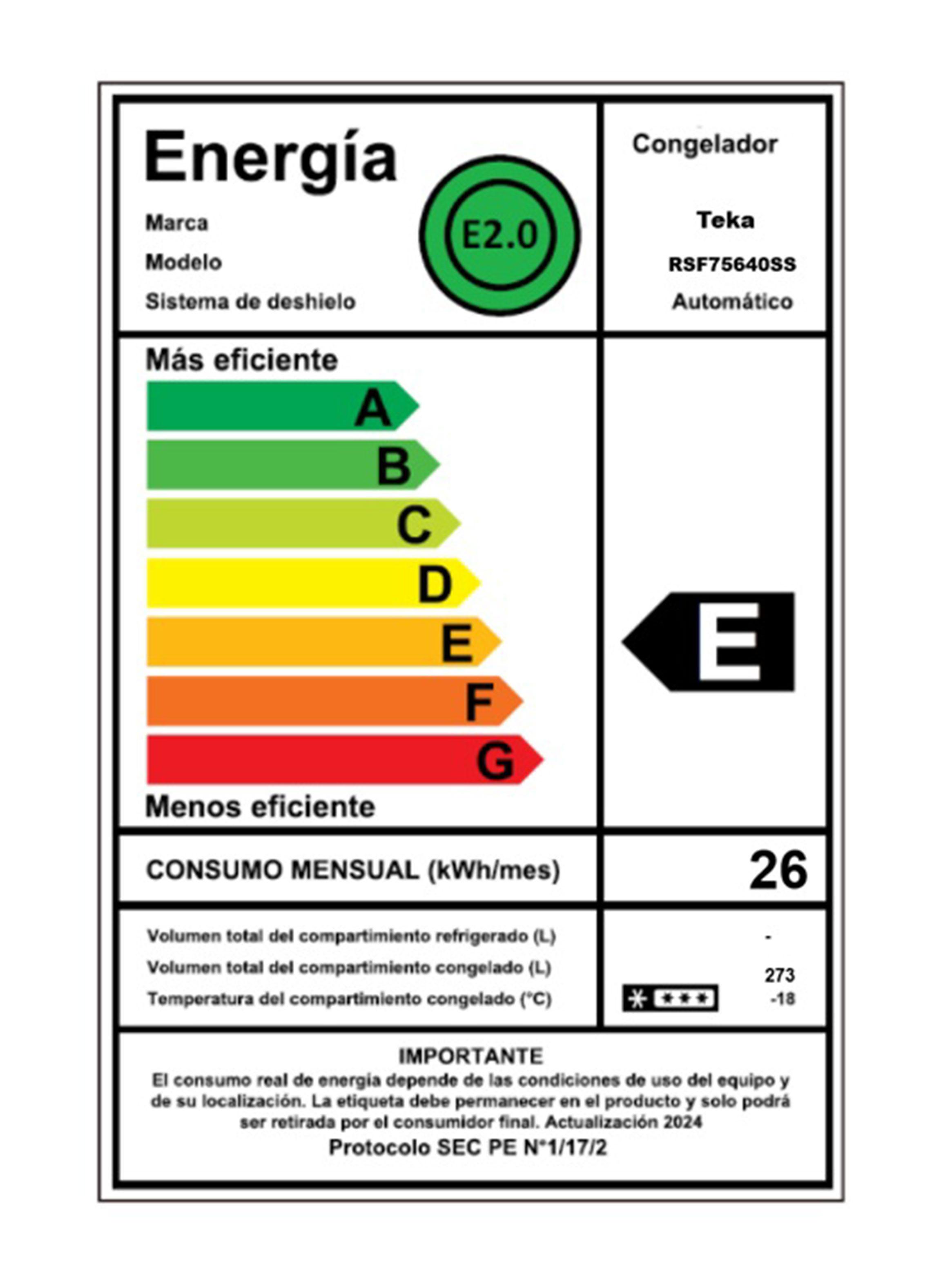 Freezer Vertical Gemelo No Frost 273 Litros RSF 75640 SS Inox-6