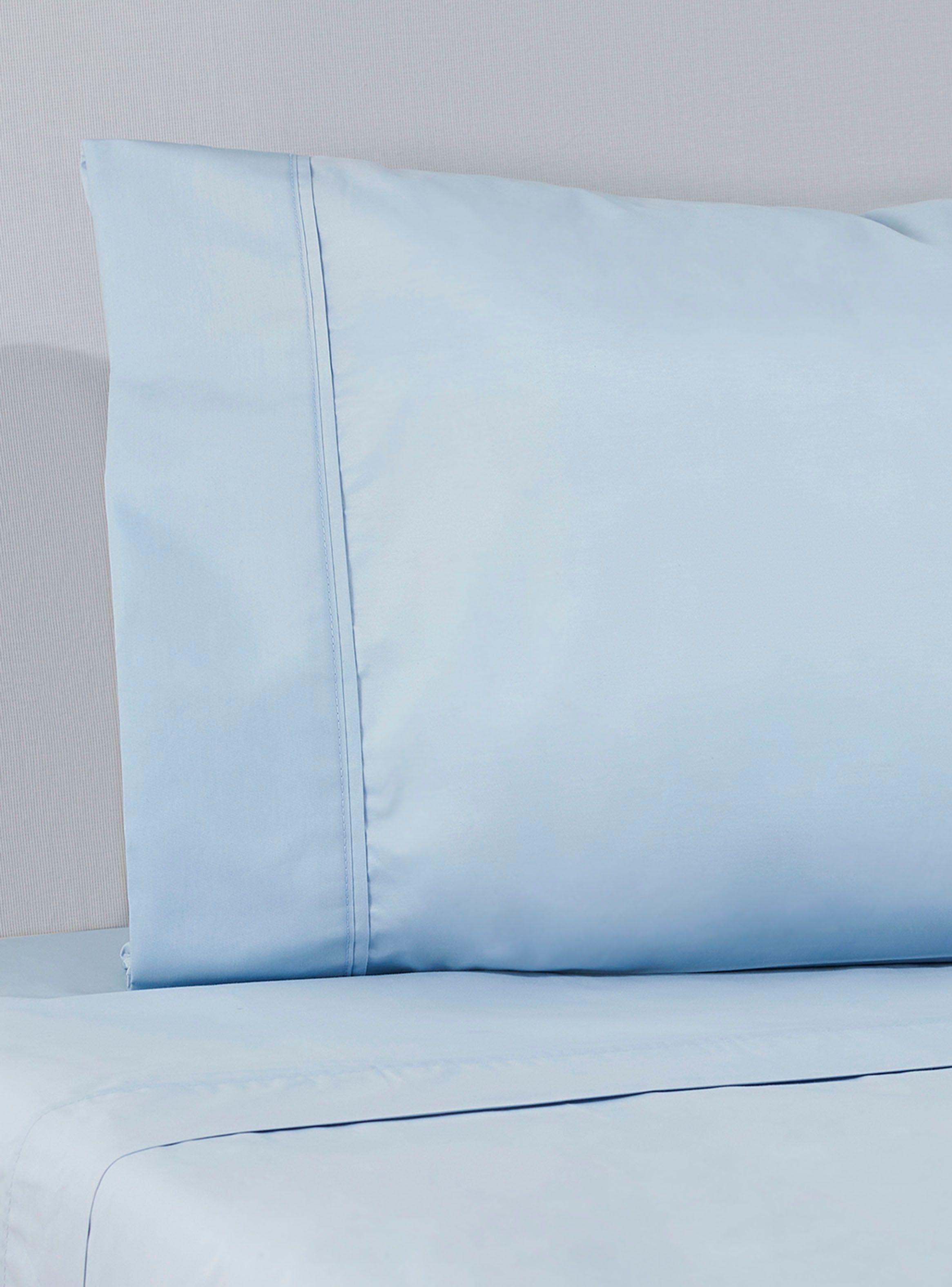 Sábana Lisa Azul Cielo 220 Hilos 1 Plaza-0