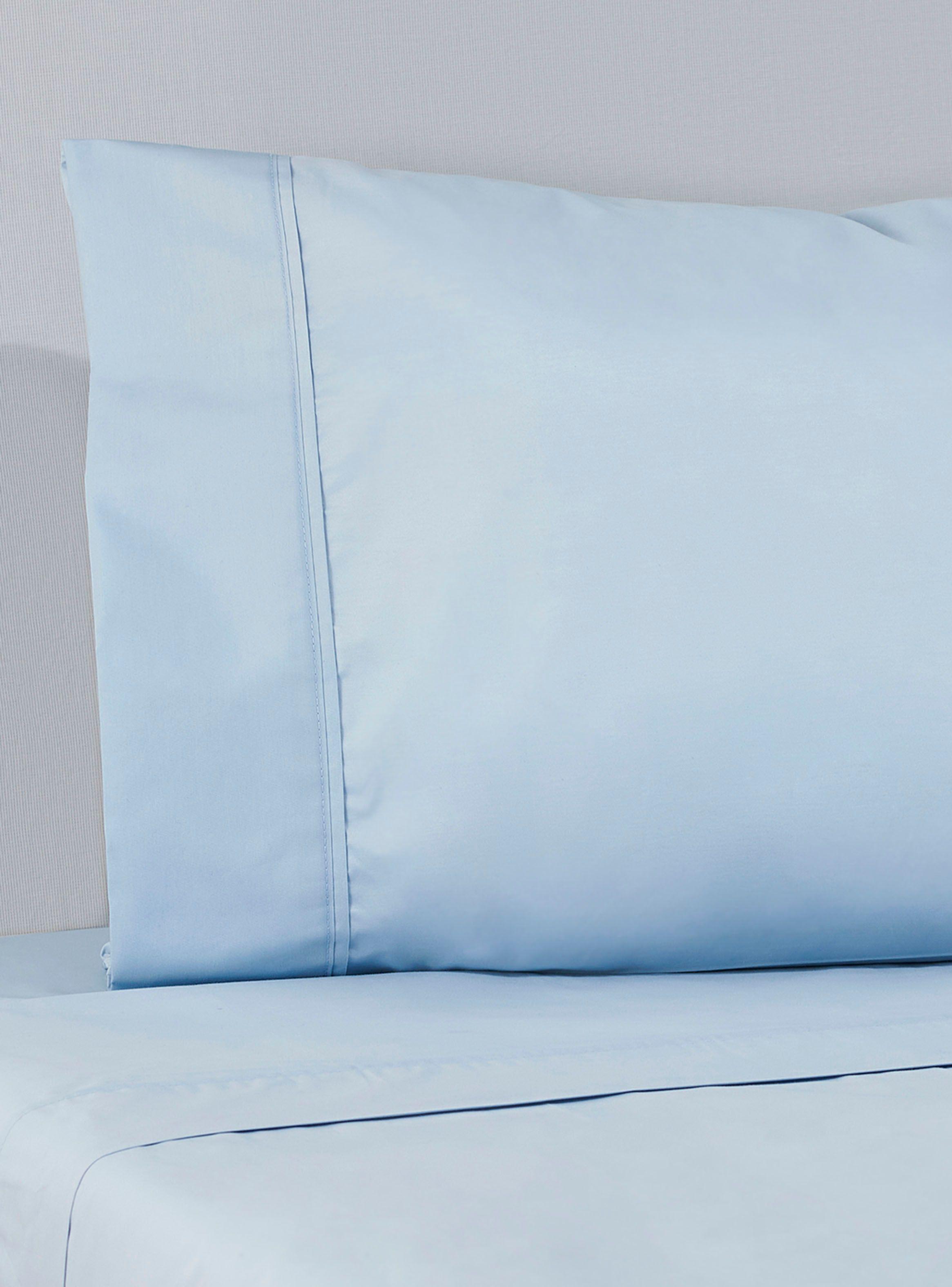 Sábana Lisa Azul Cielo 220 Hilos 2 Plazas-0