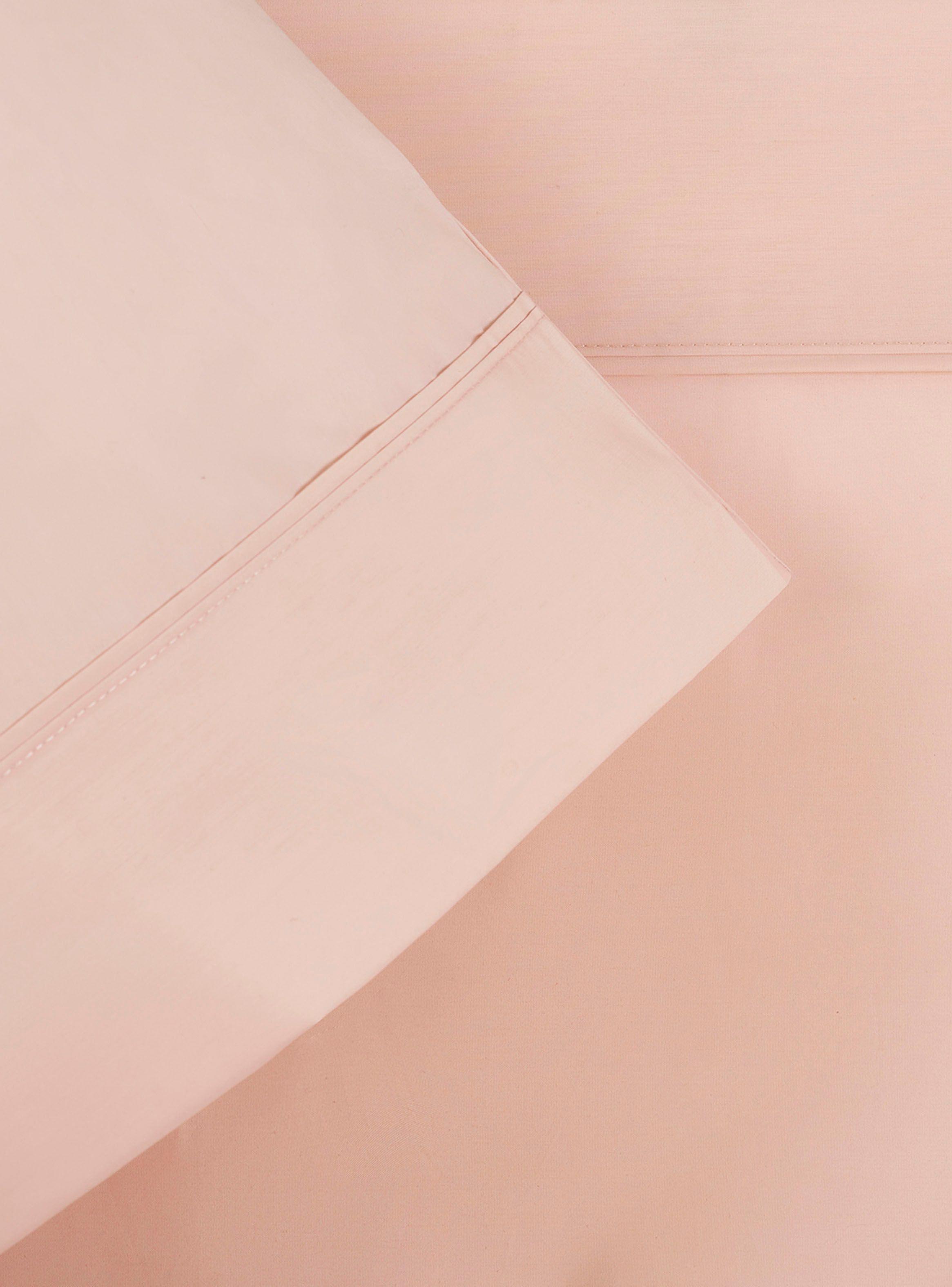 Sábana Lisa Rosado Pastel 220 Hilos 1 Plaza-1