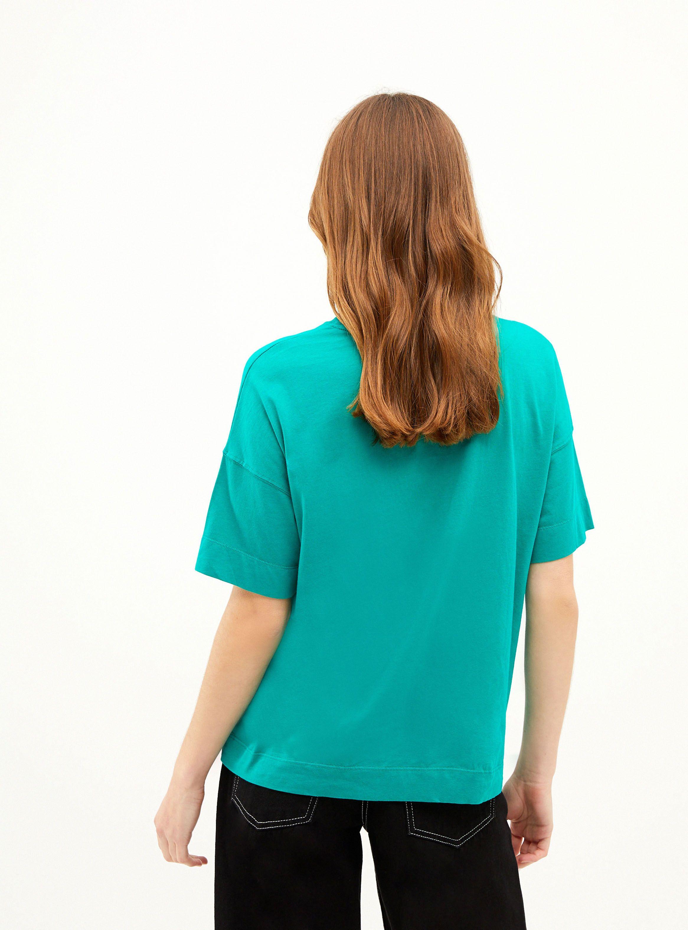 Polera Basica Manga Corta Bershka-1
