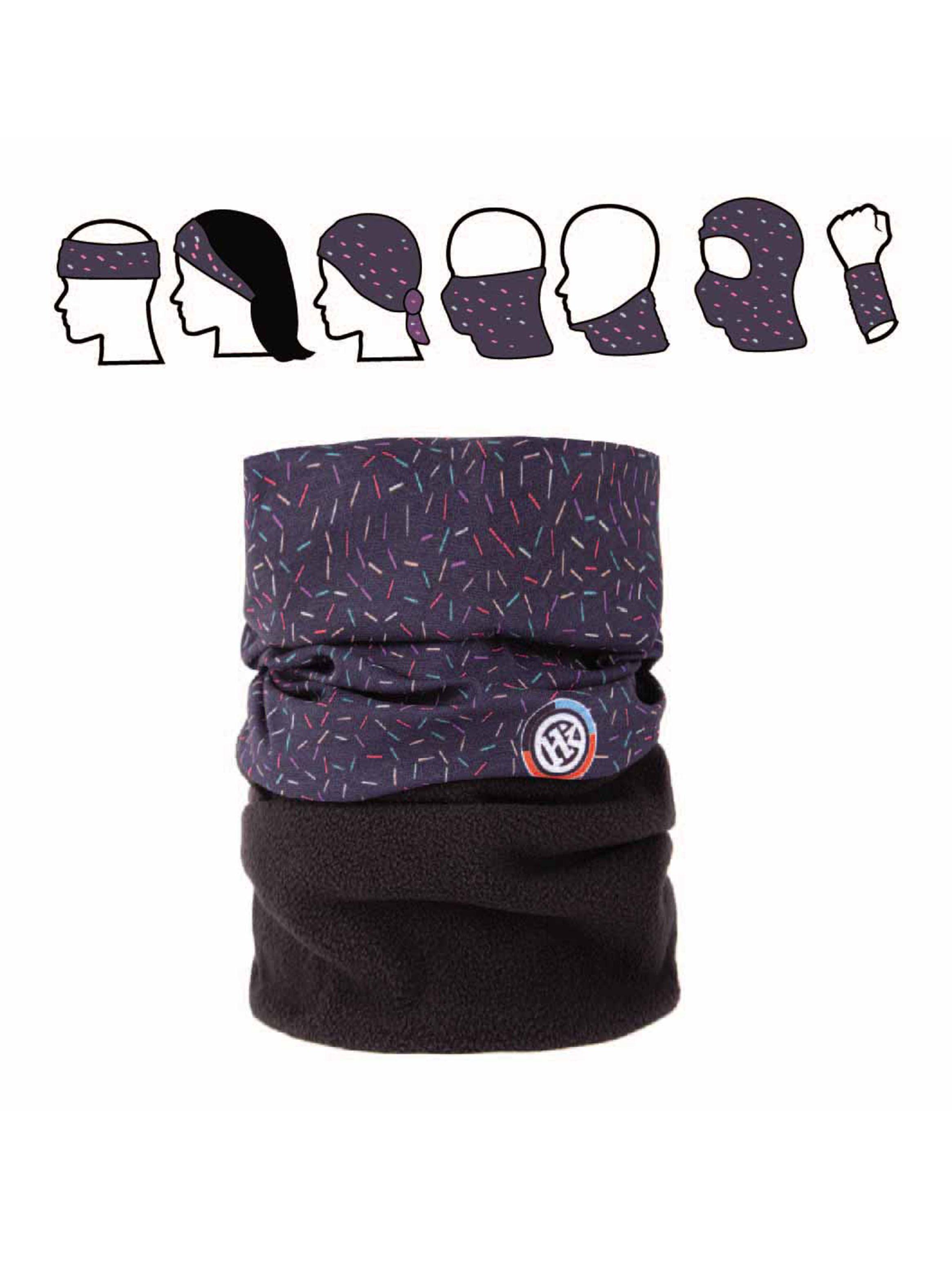 Bandana Hook Polar y Tela Nylon Color Azul Oscuro-1