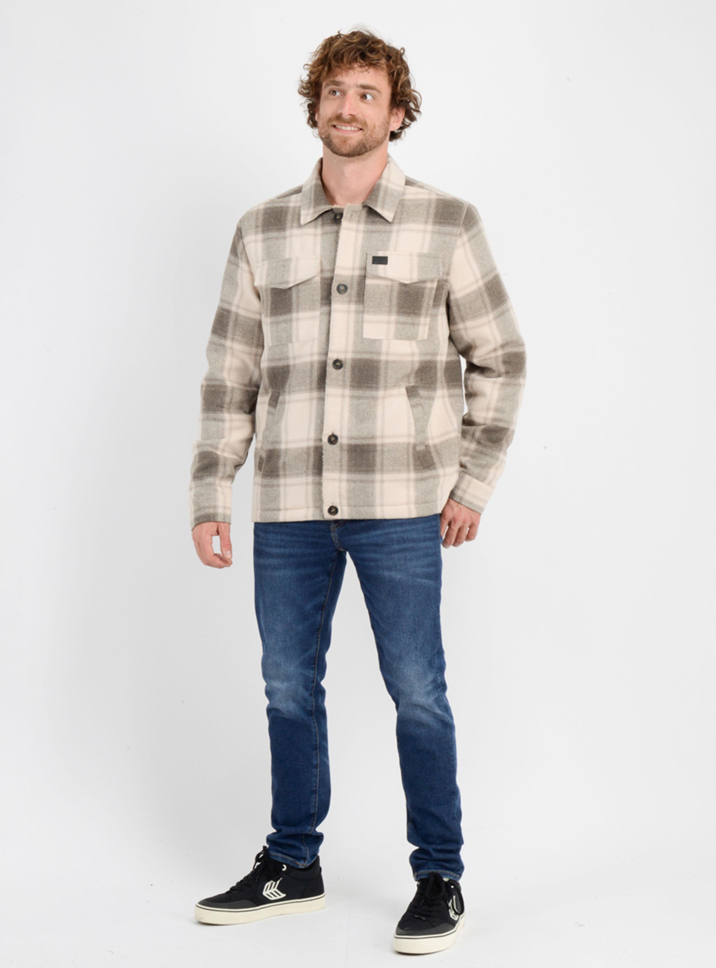 Chaqueta Casual Print Cuadros-5