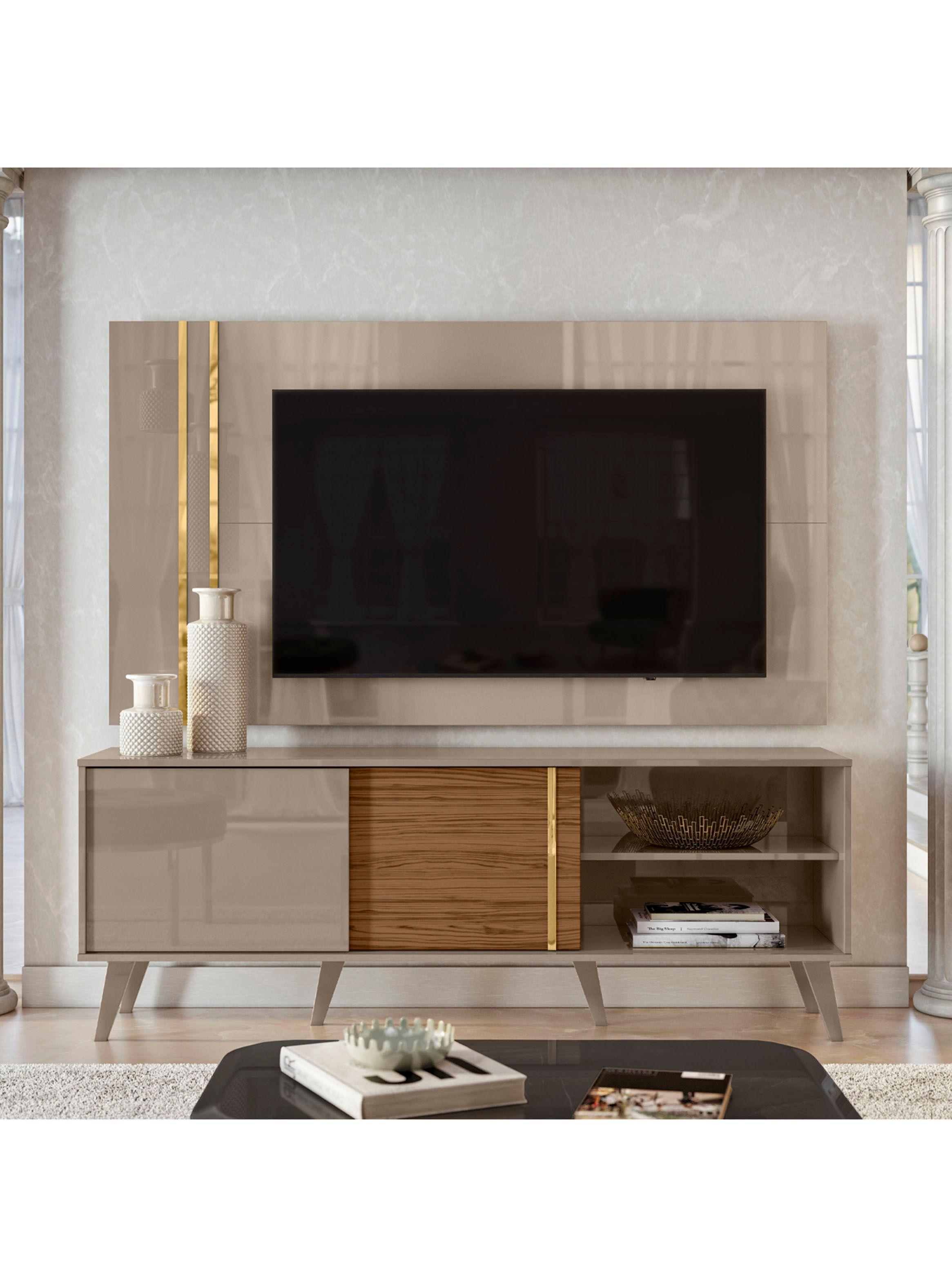 Rack + Panel TV 60" Cronos Fendi Natural-4