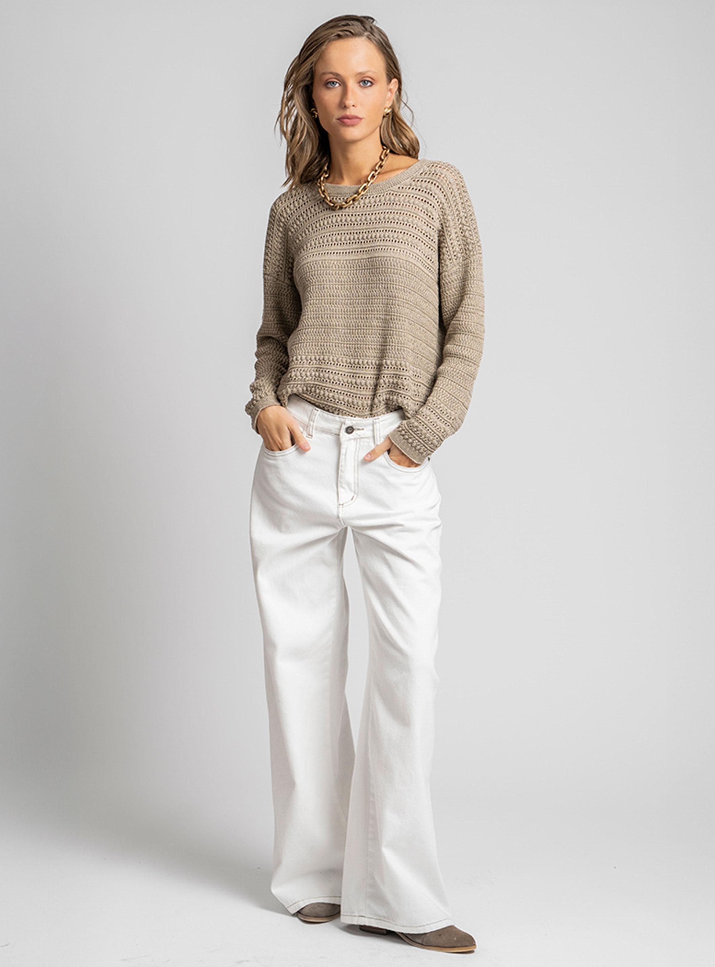 Jeans Josefa Wide Leg Blanco-3