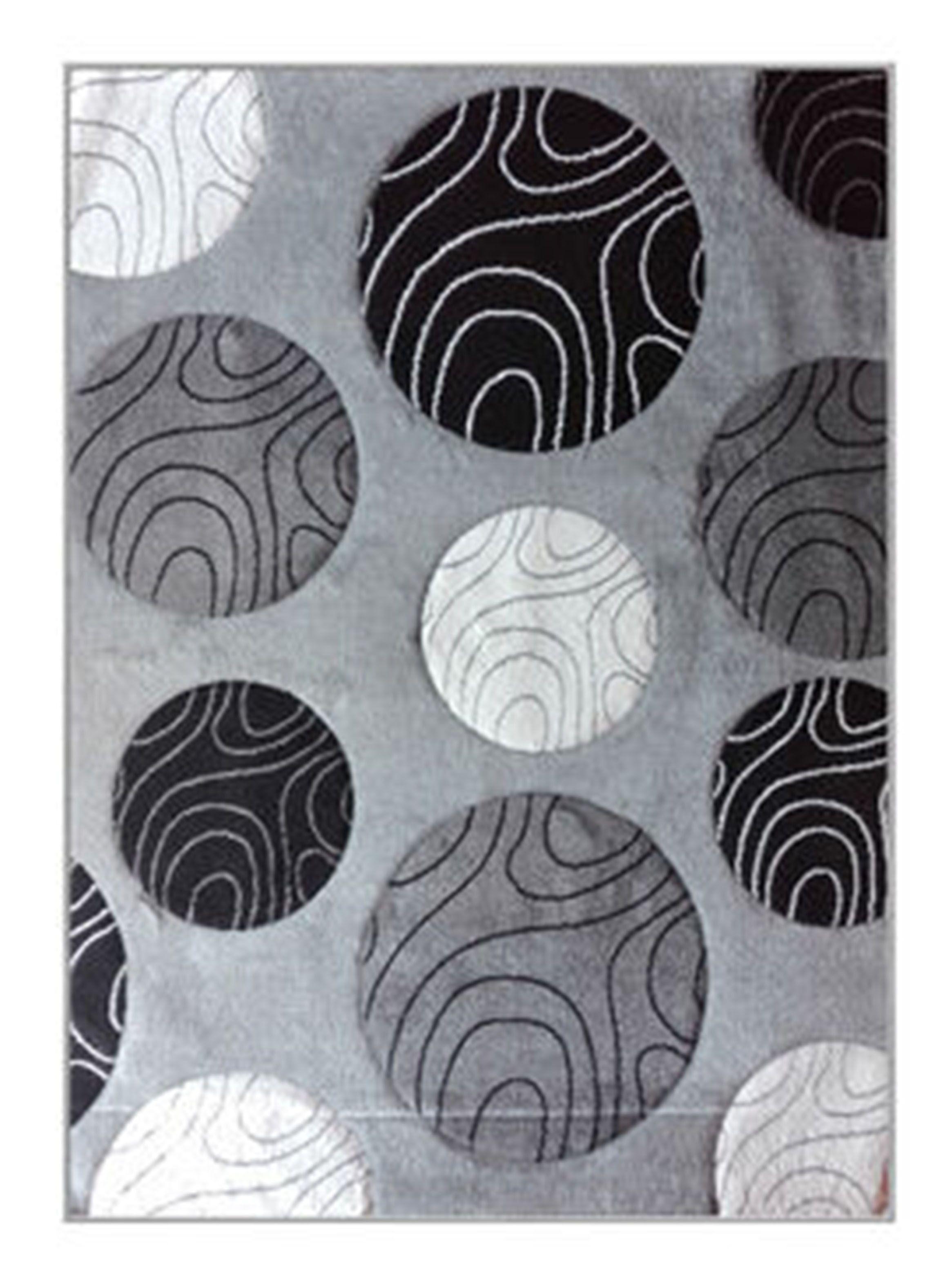 Alfombra Frize Carved Circles 150 x 200 cm-0