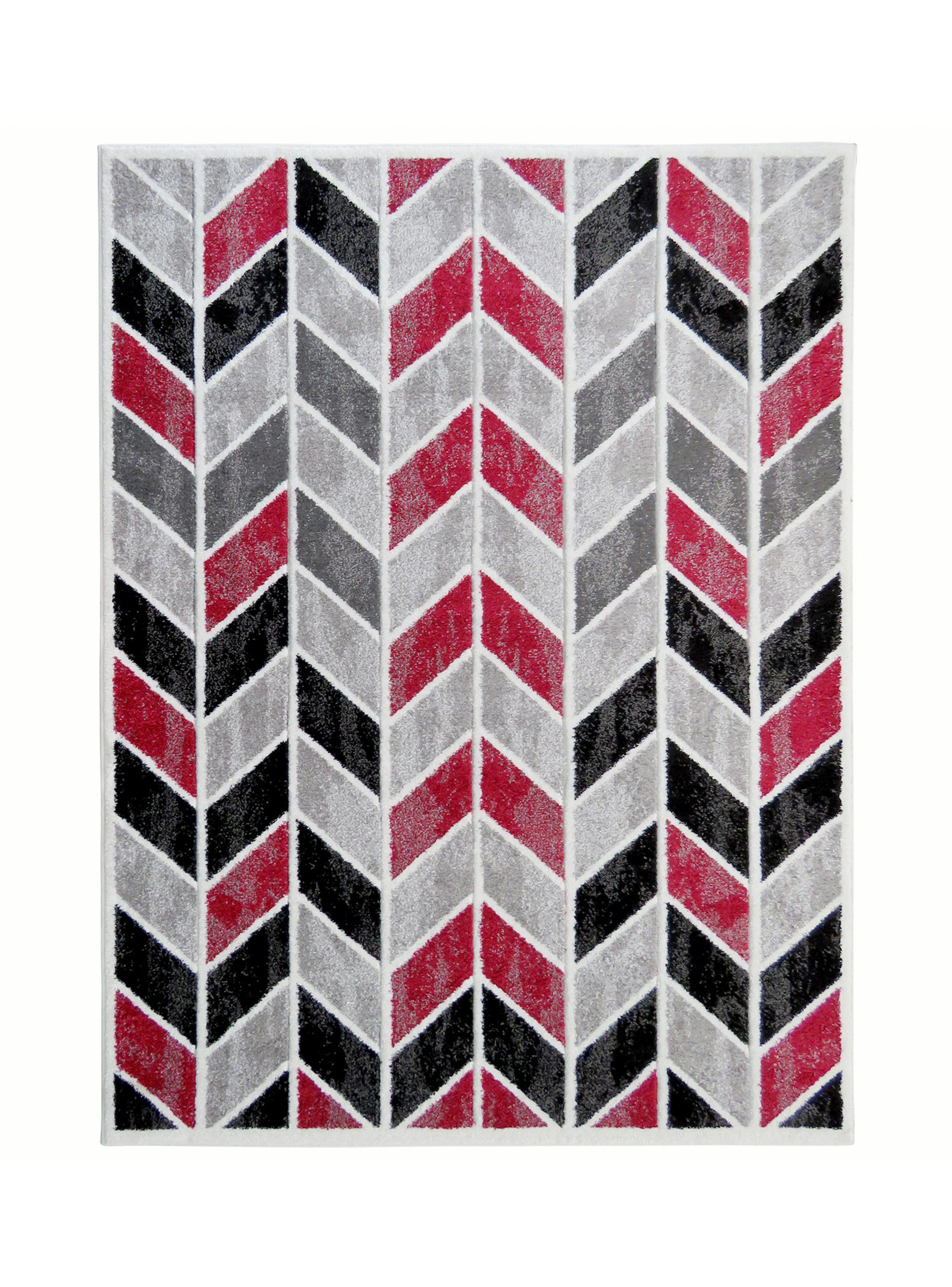 Alfombra Frize Carved Florida D4 Rojo 150 x 200 cm-0