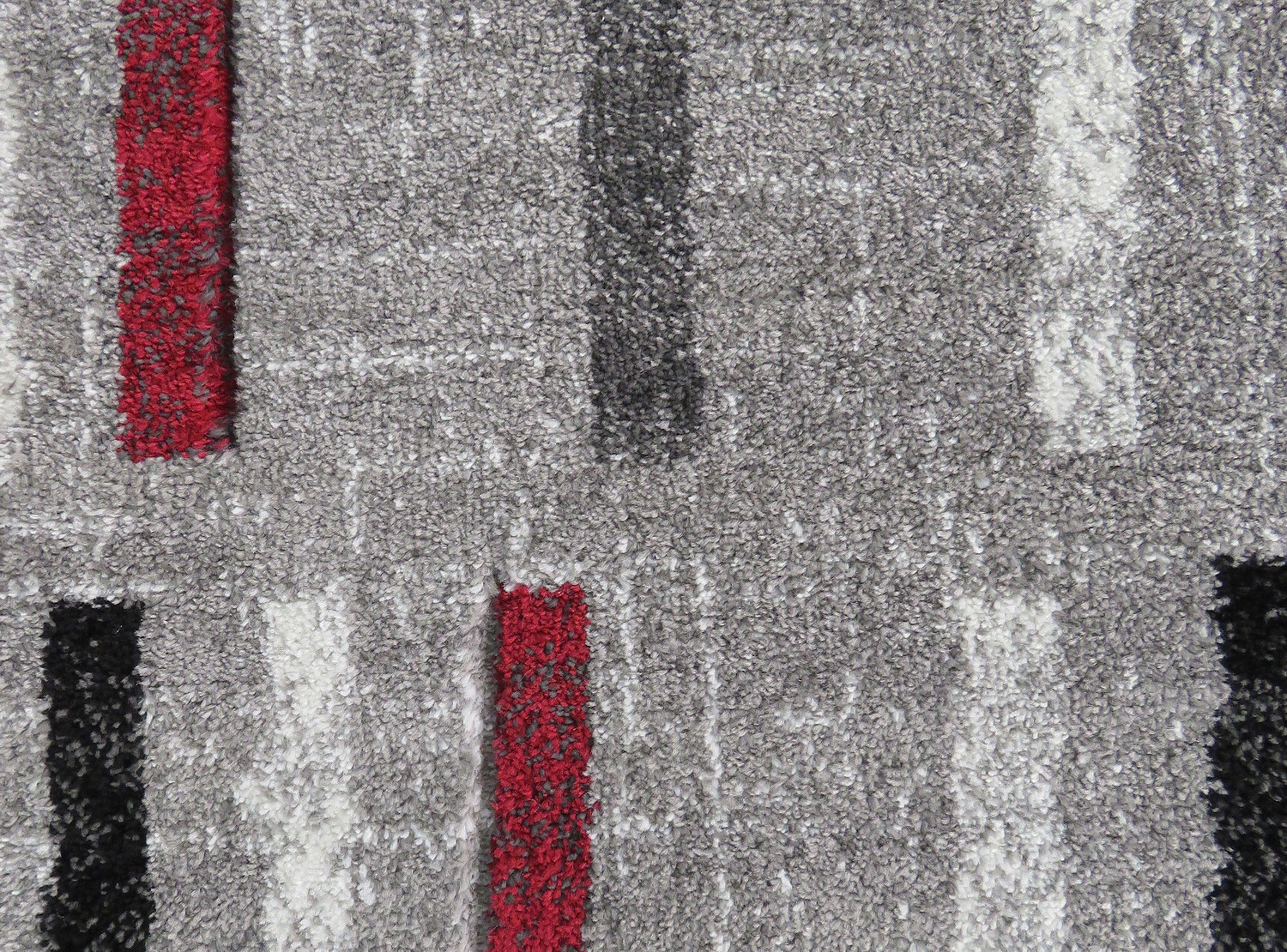 Alfombra Frize Carved Florida D5 Rojo 150 x 200 cm-2