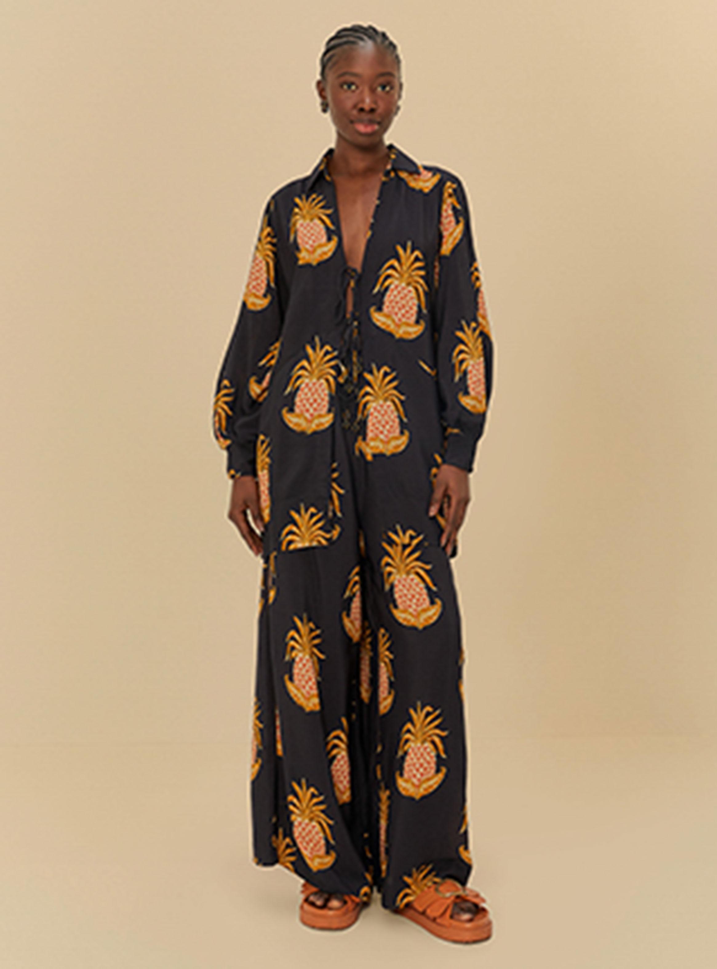 Pantalón Estampado Print Diseño Piña-3