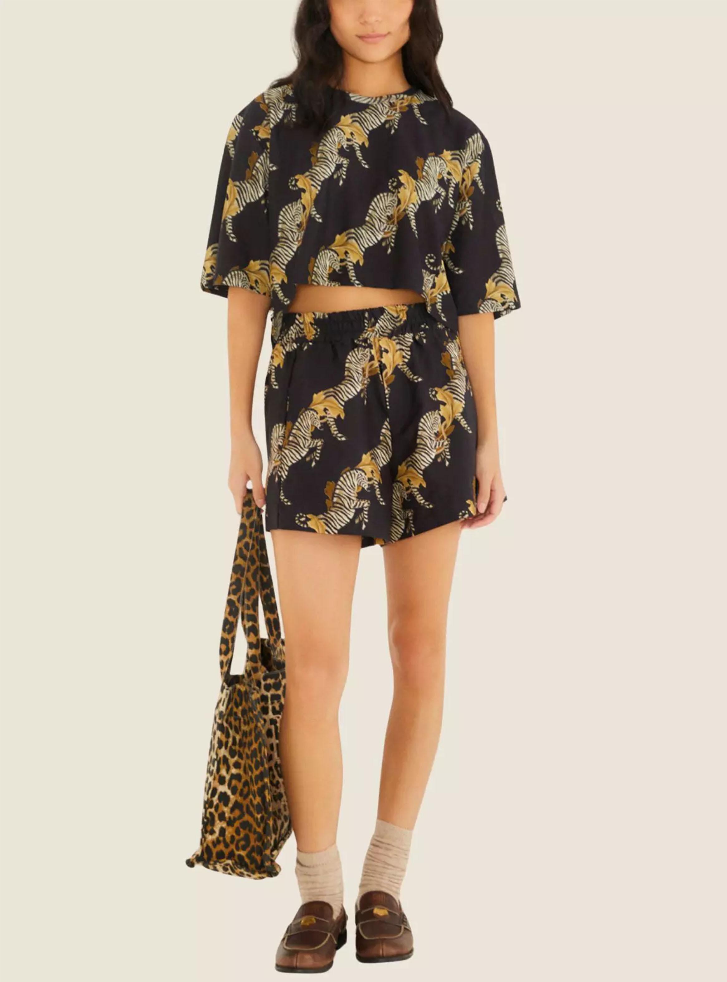 Polera Crop Estampado Cebra-3