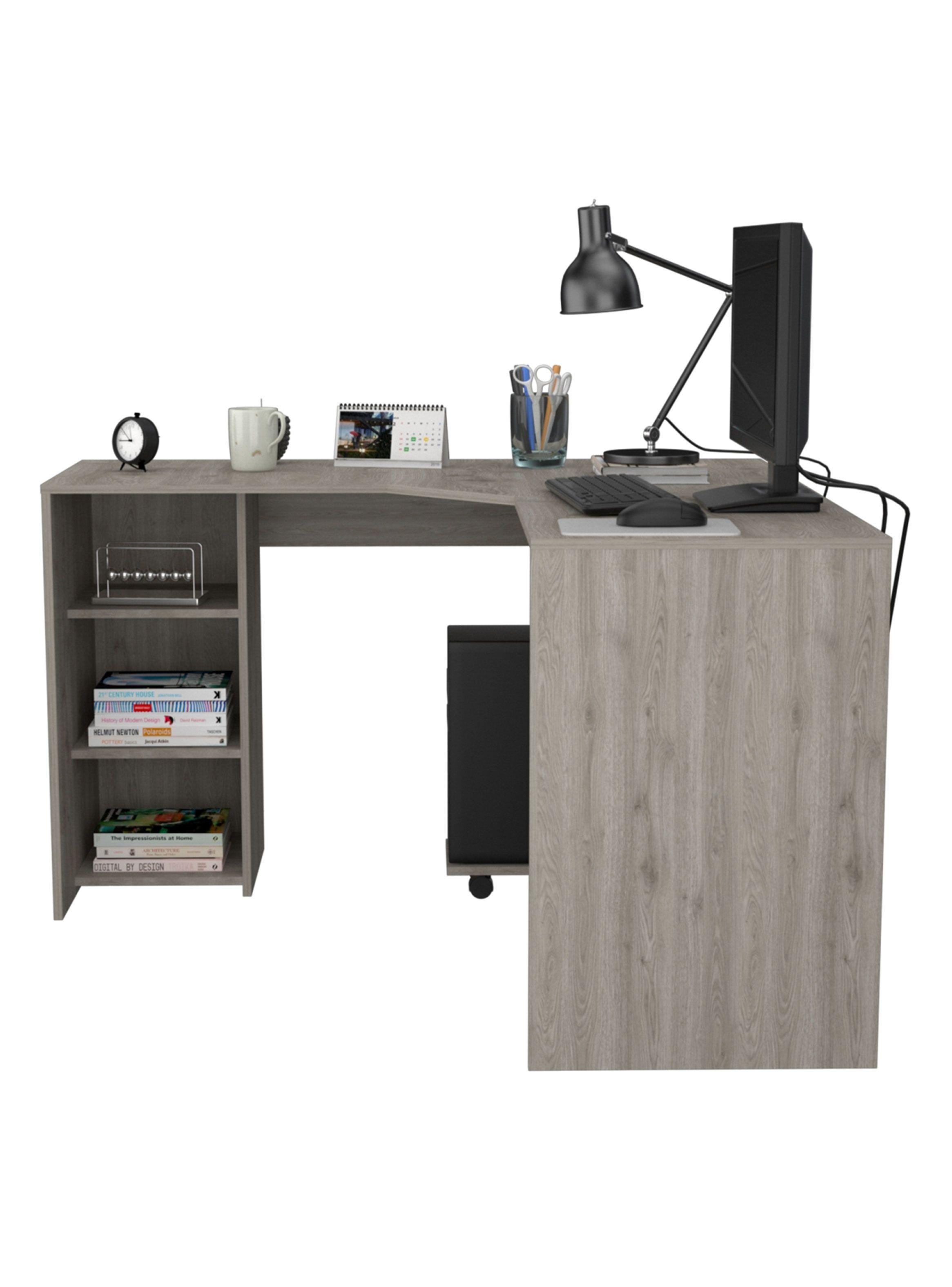 Escritorio en L con Módulo Torre PC Baggio Bardolino-3