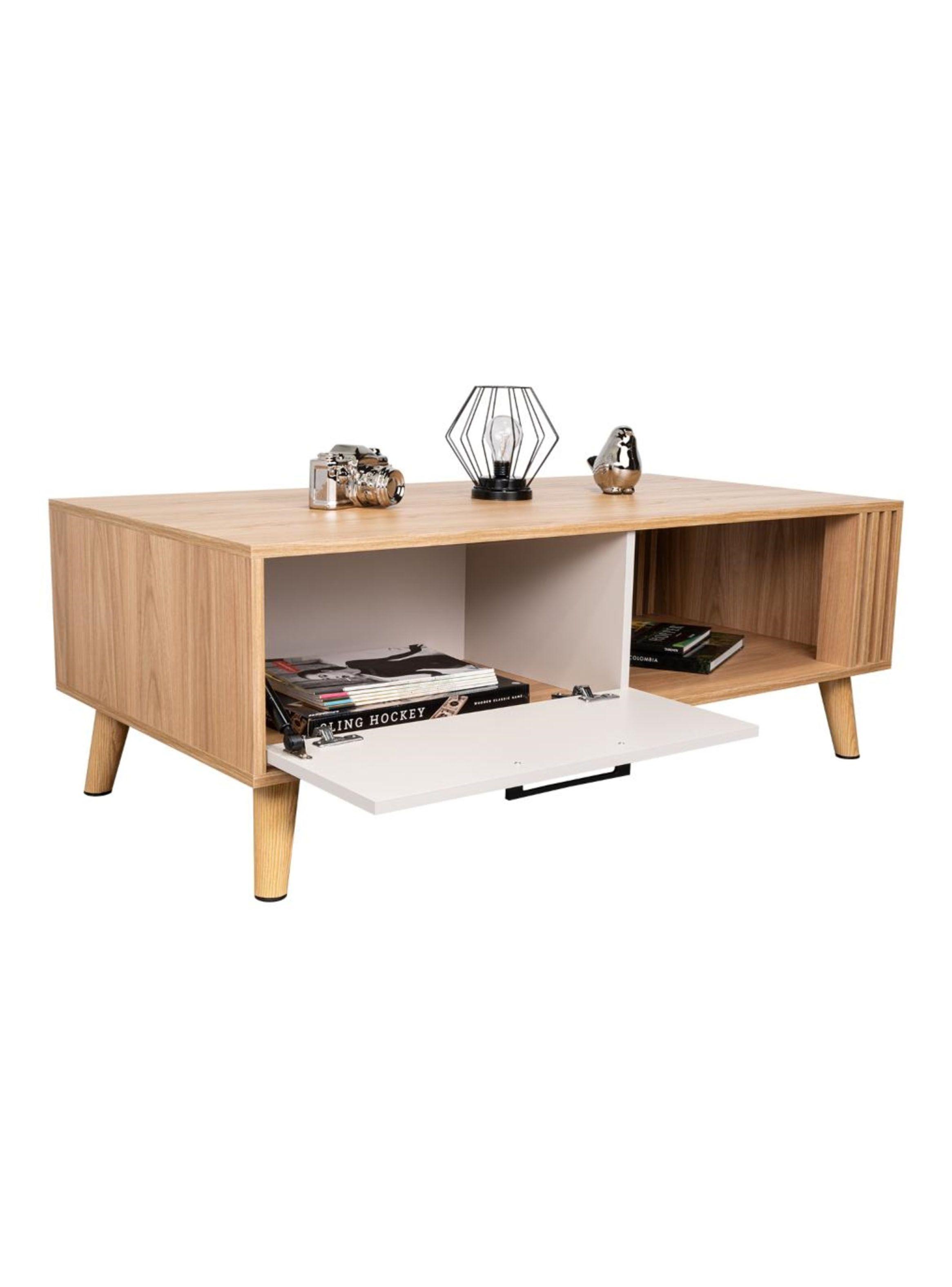 Mesa de Centro Vance 60x120 cm Capri Fresno Europeo-4