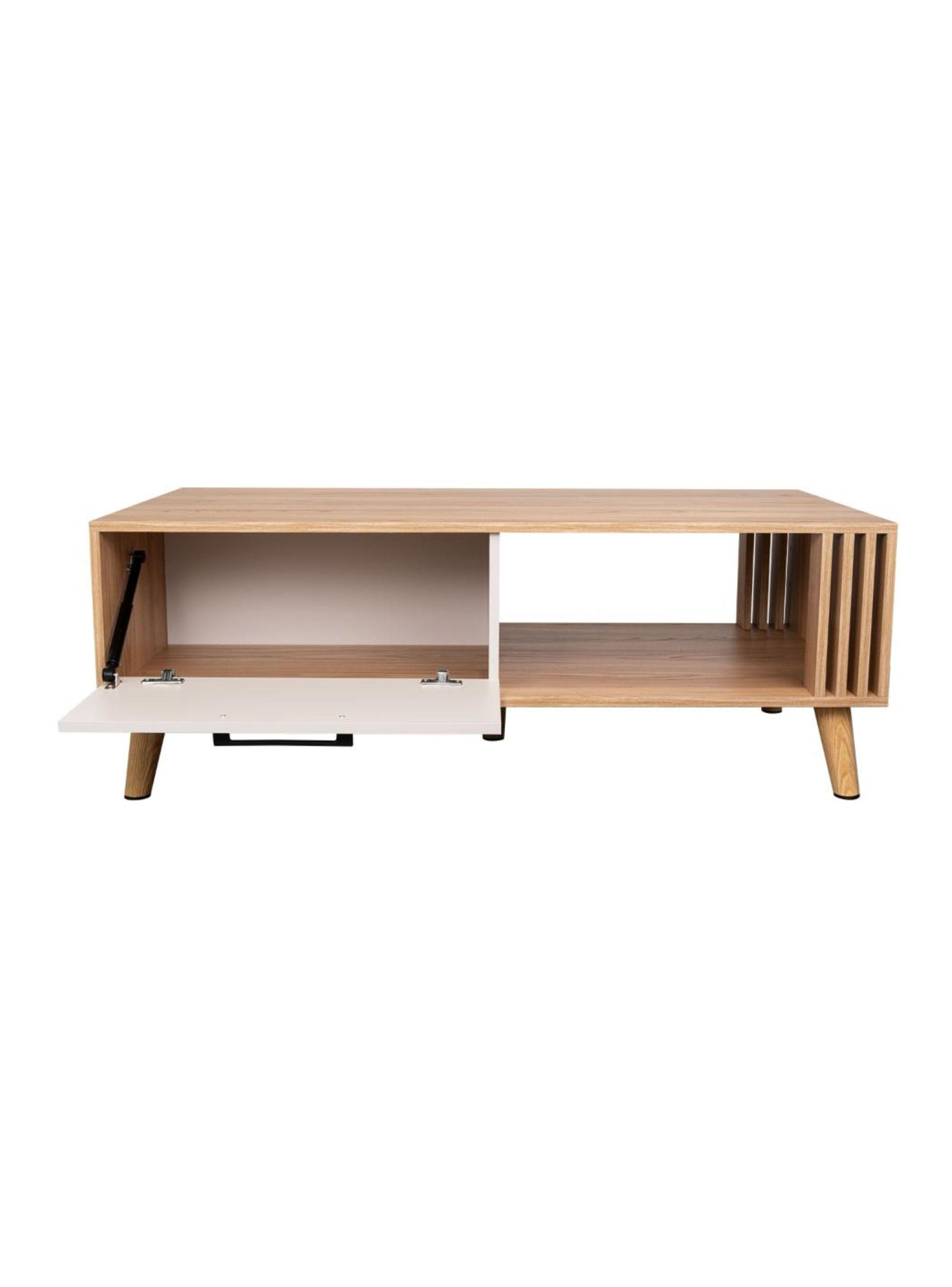 Mesa de Centro Vance 60x120 cm Capri Fresno Europeo-2