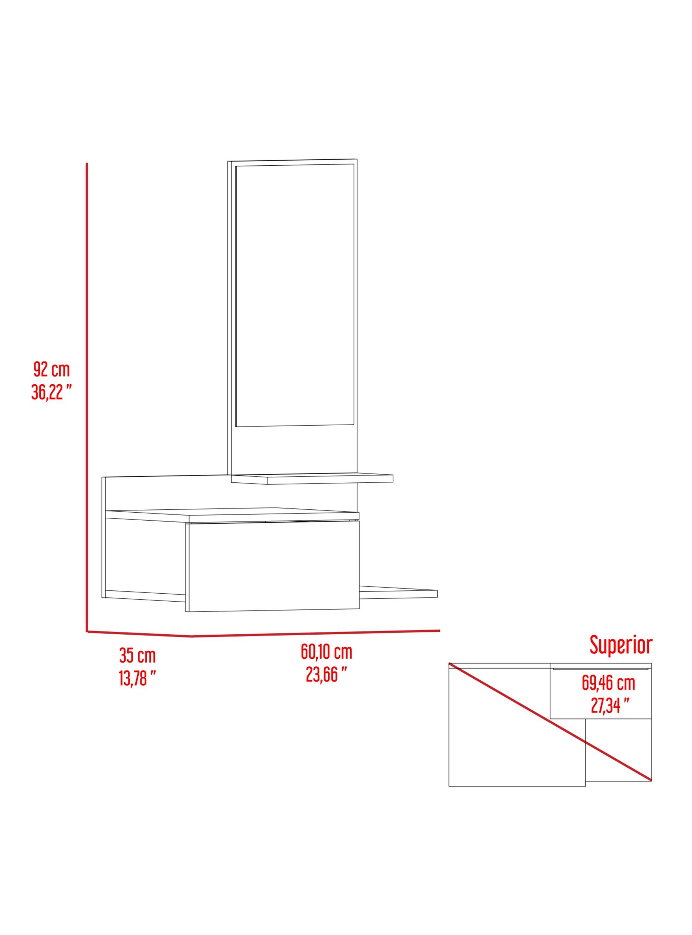 Mueble Recibidor Flotante Viena Duna Plomo-1