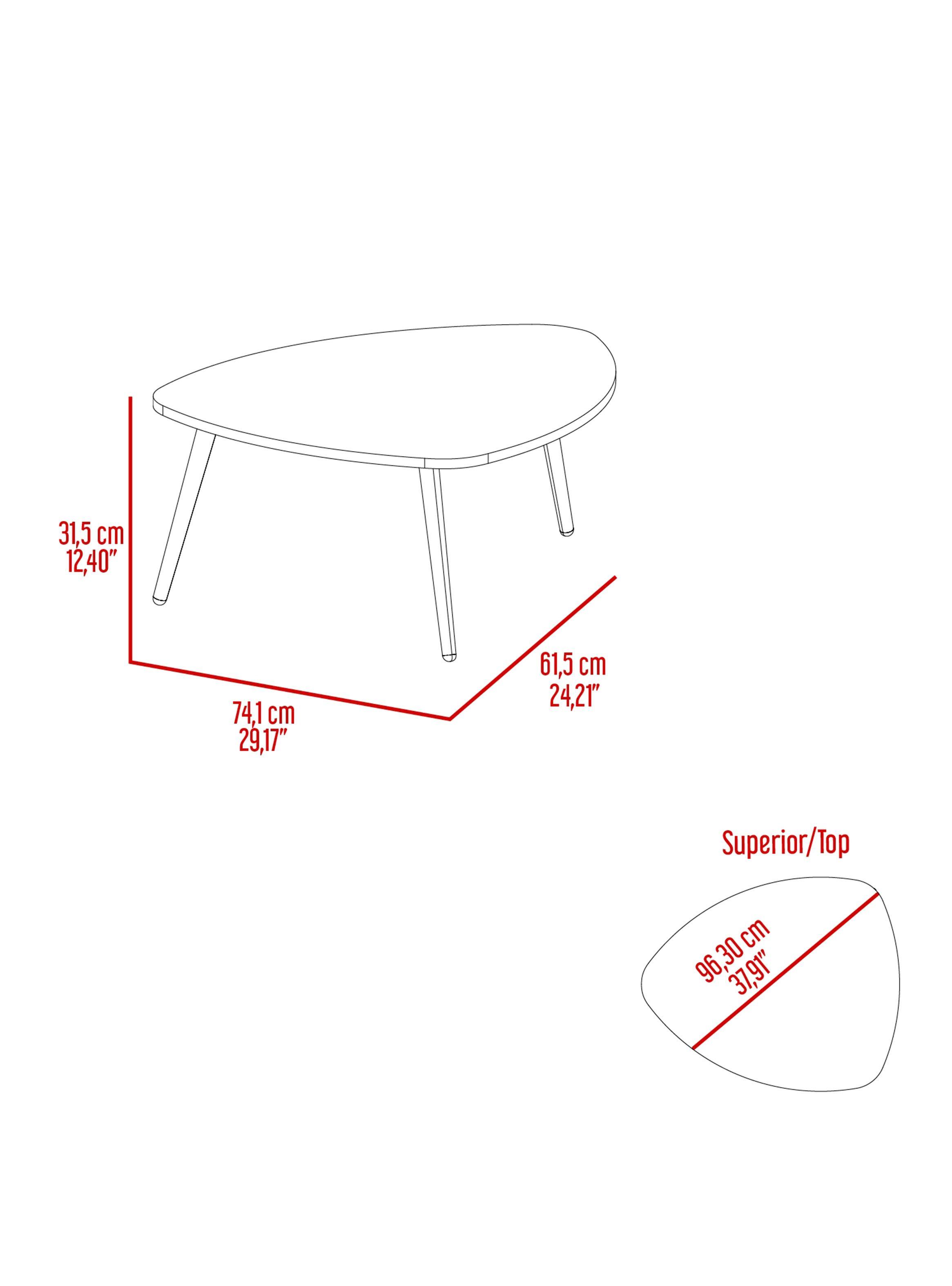 Mesa de Centro Baja Narvik 61.5x74.1 cm Blanco-1