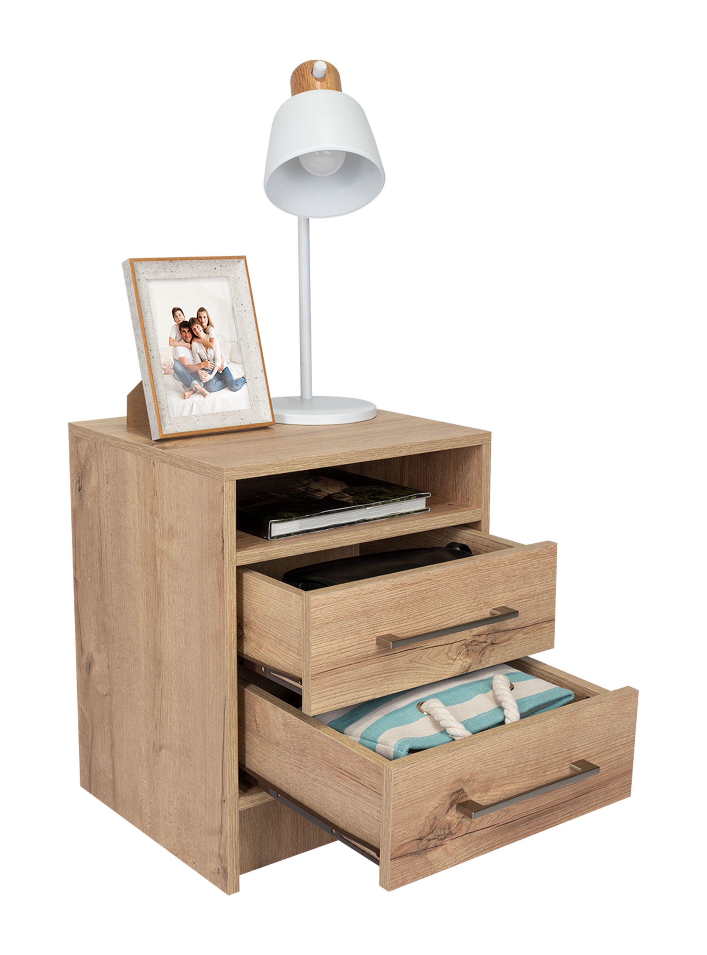 Velador Éter 2 Cajones Duna-3