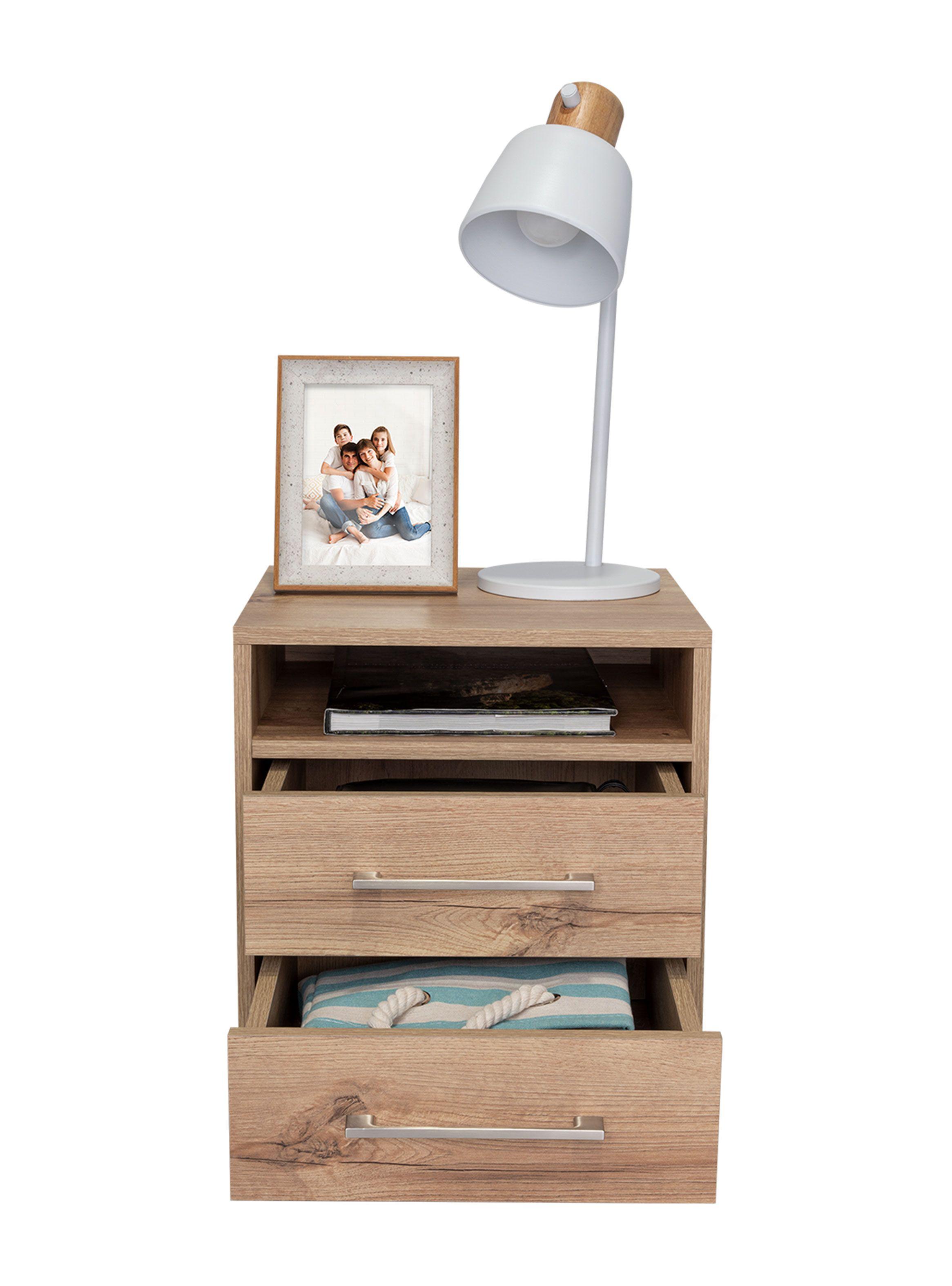 Velador Éter 2 Cajones Duna-2