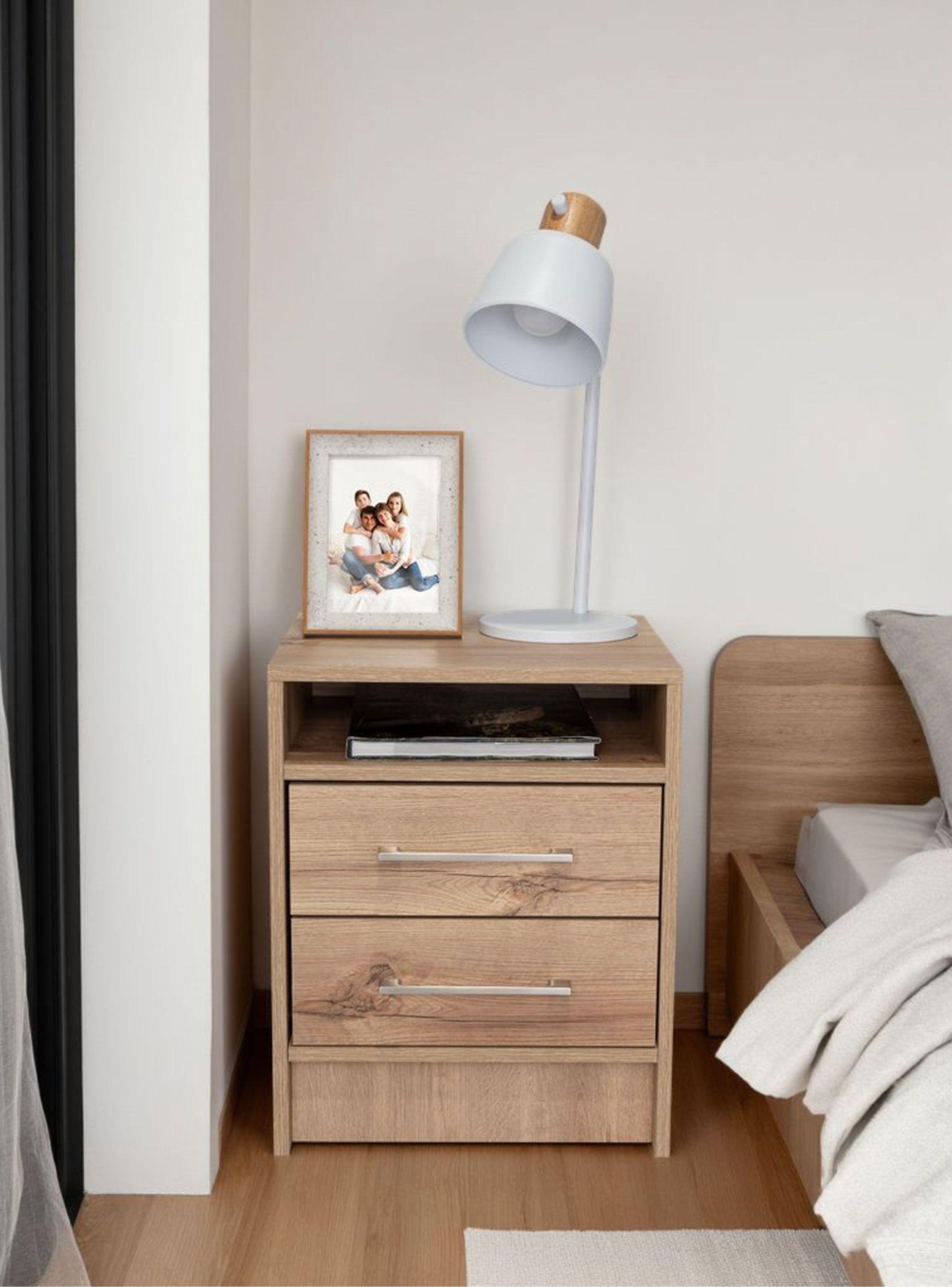 Velador Éter 2 Cajones Duna-4