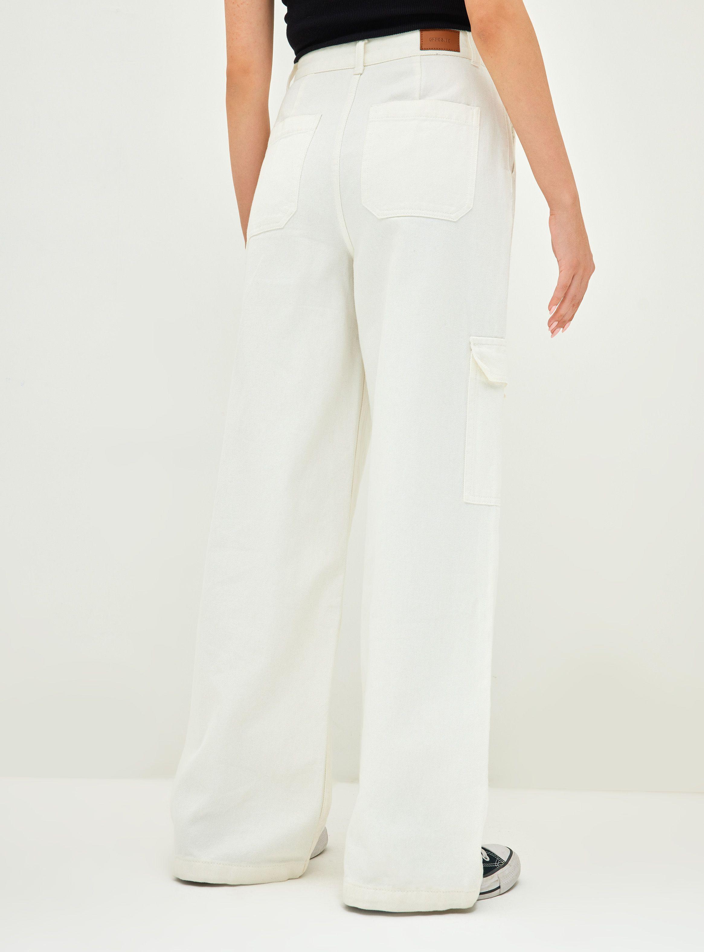 Jeans Wide Leg Cargo Cintura Alta-1