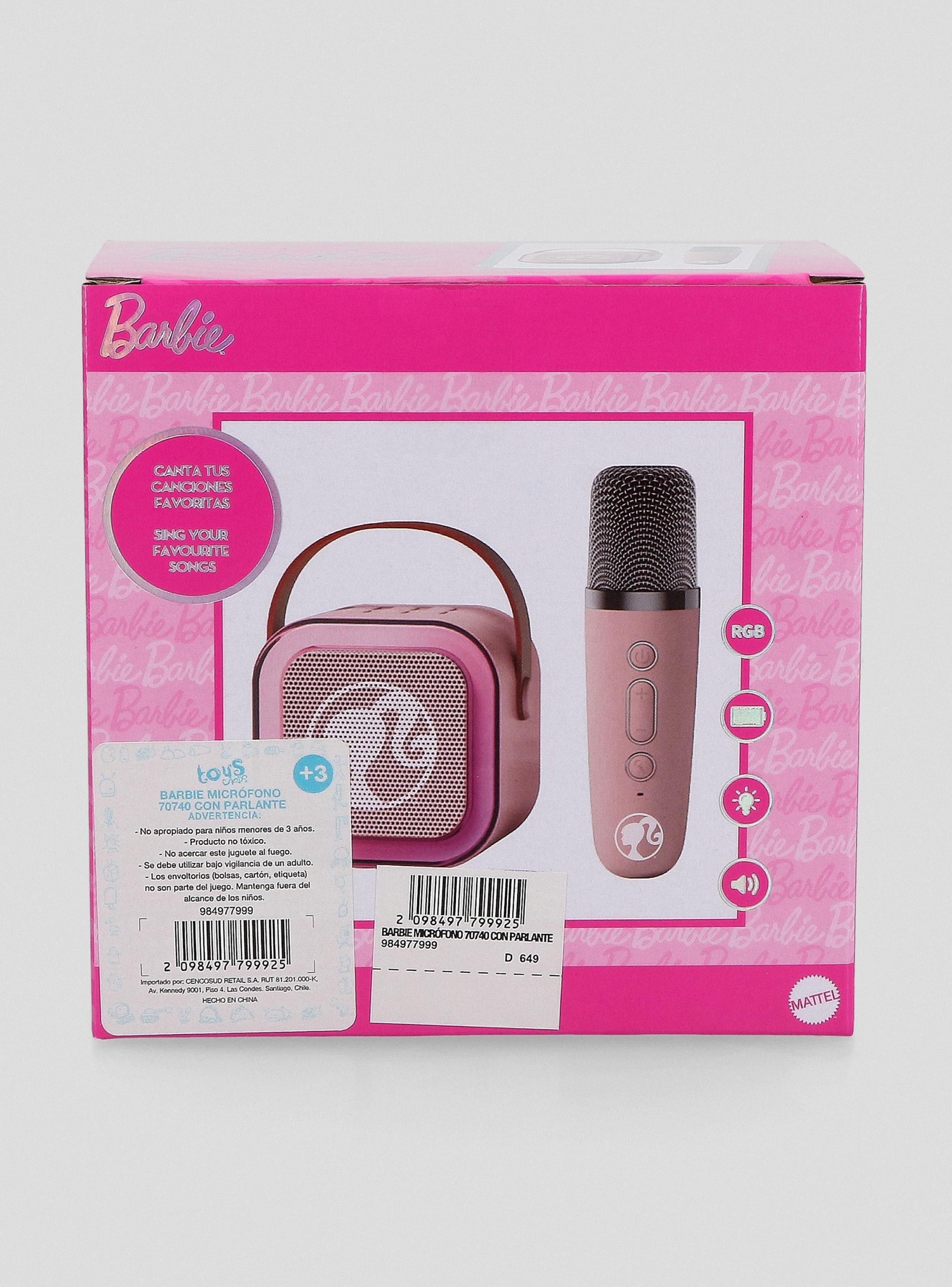 Juguete Musical Barbie Micrófono con Mini Parlante-2