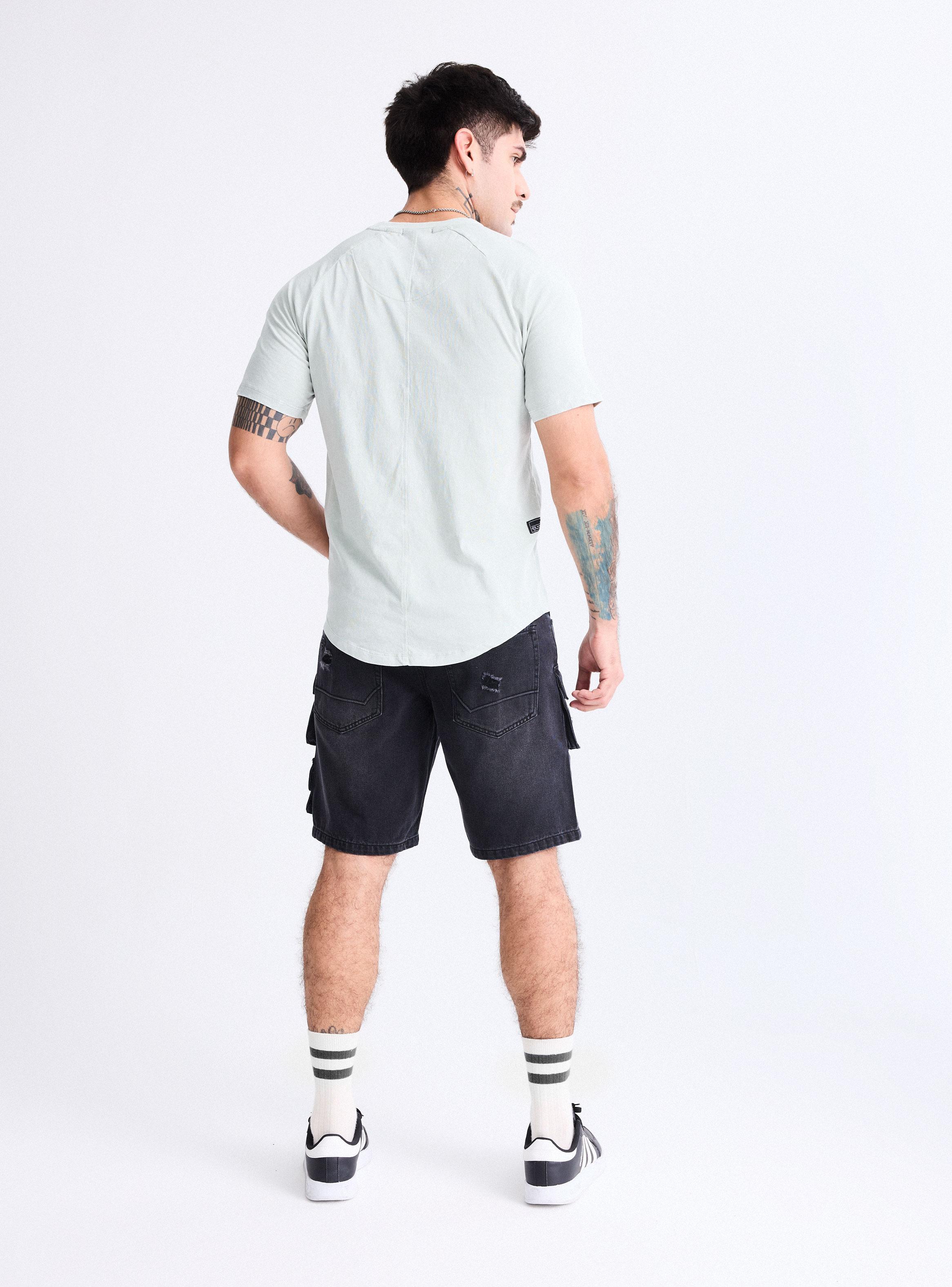 Short Bolsillos Cargo con Roturas-5