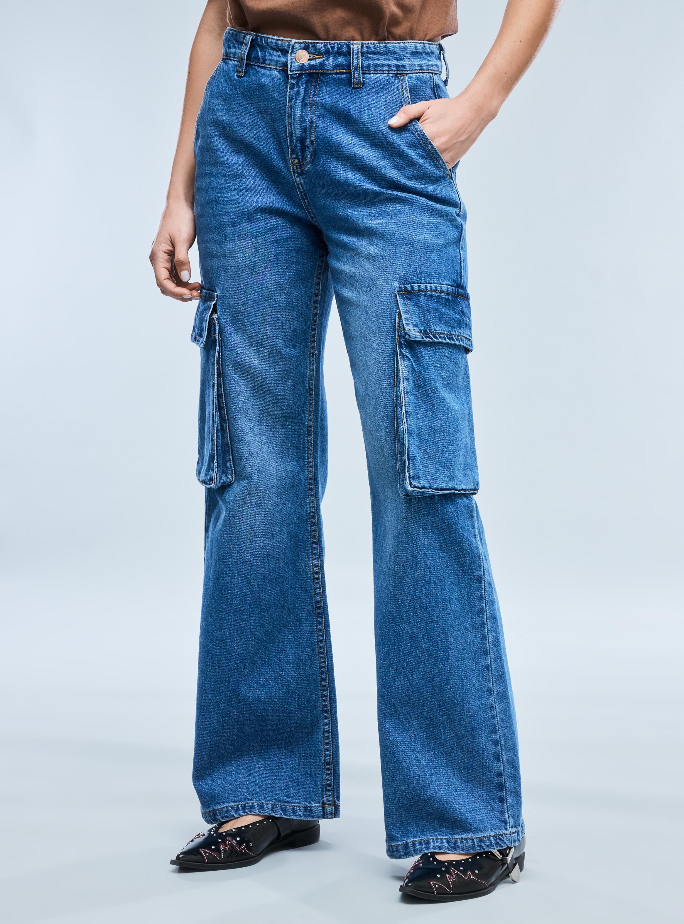 Jeans Wide Leg Cargo-0