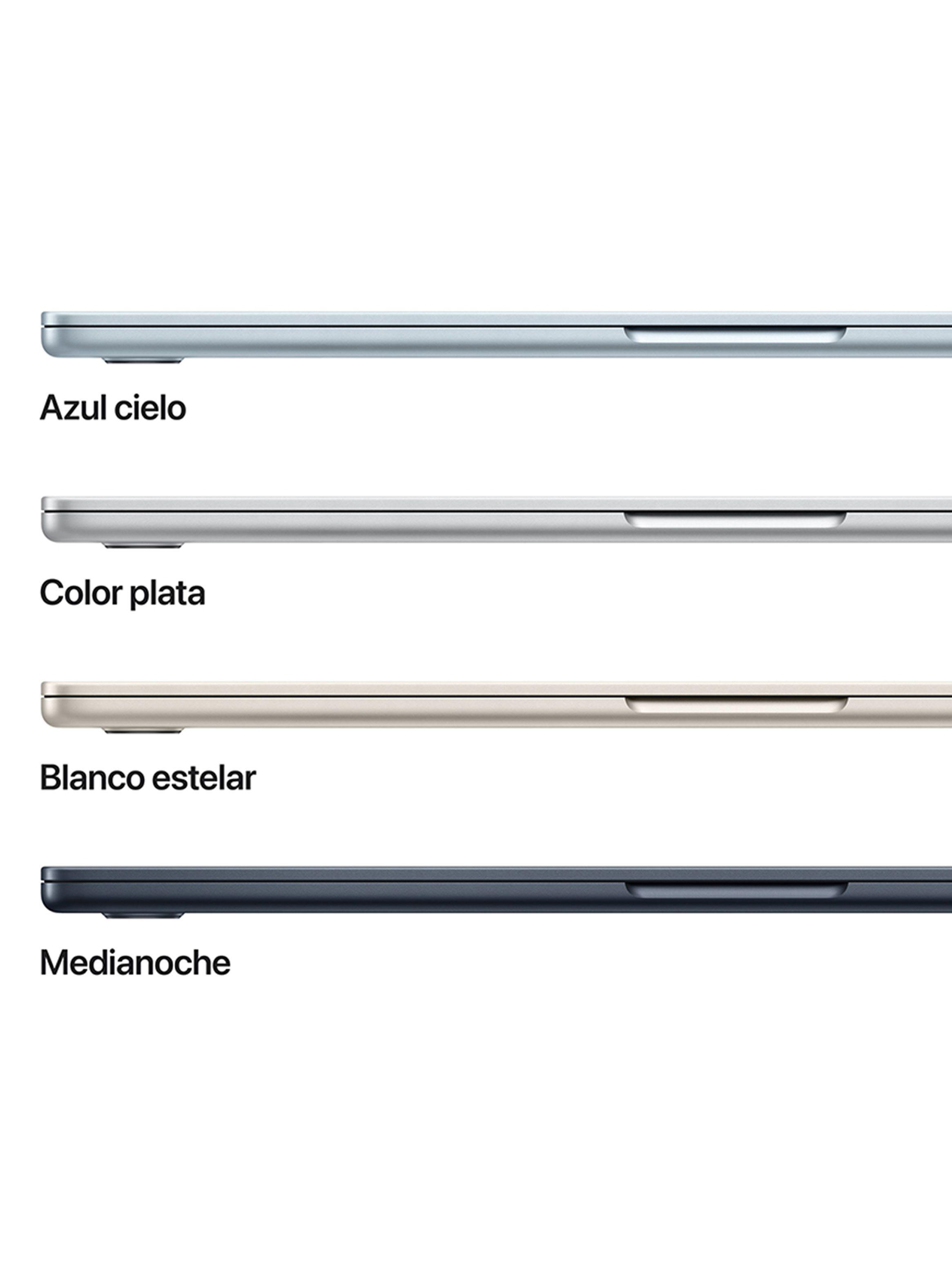 MacBook Air 15.3" Chip M4 CPU 10 Núcleos GPU 10 Núcleos 16GB RAM 512GB SSD Medianoche-8
