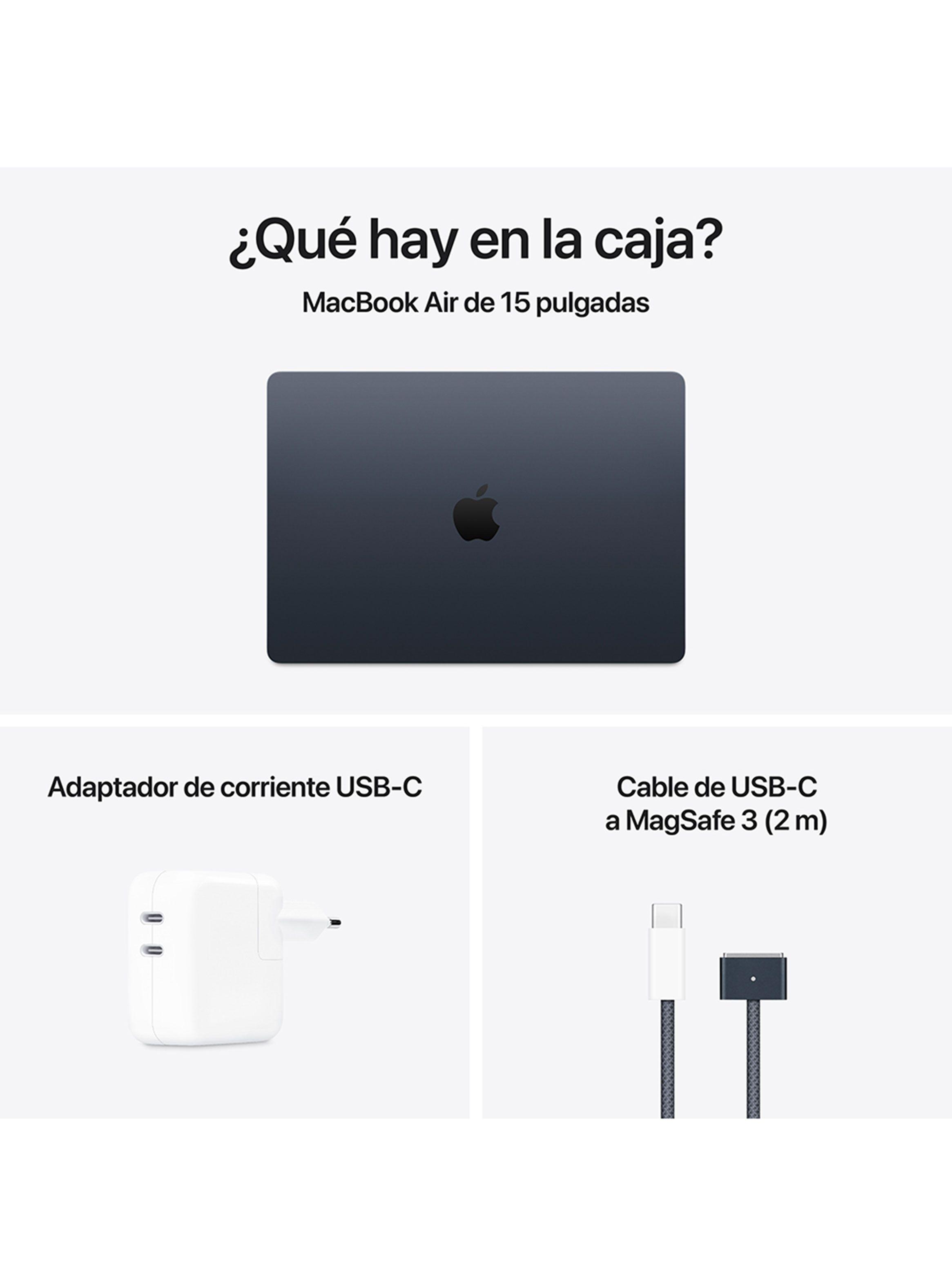 MacBook Air 15.3" Chip M4 CPU 10 Núcleos GPU 10 Núcleos 16GB RAM 512GB SSD Medianoche-2