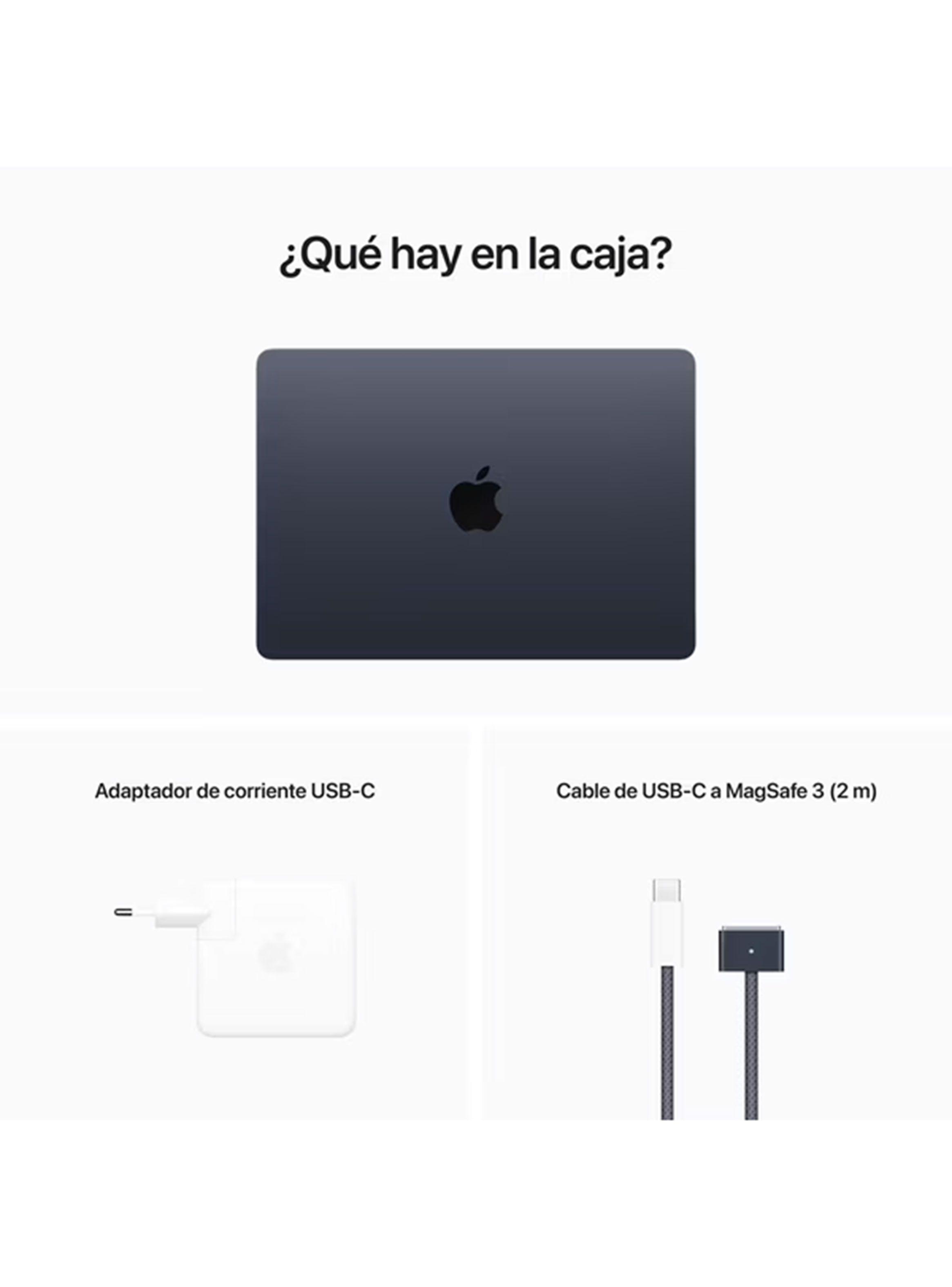 MacBook Air 13.6" Chip M2 CPU 8 Núcleos GPU 8 Núcleos 16GB RAM 256GB SSD Medianoche-5