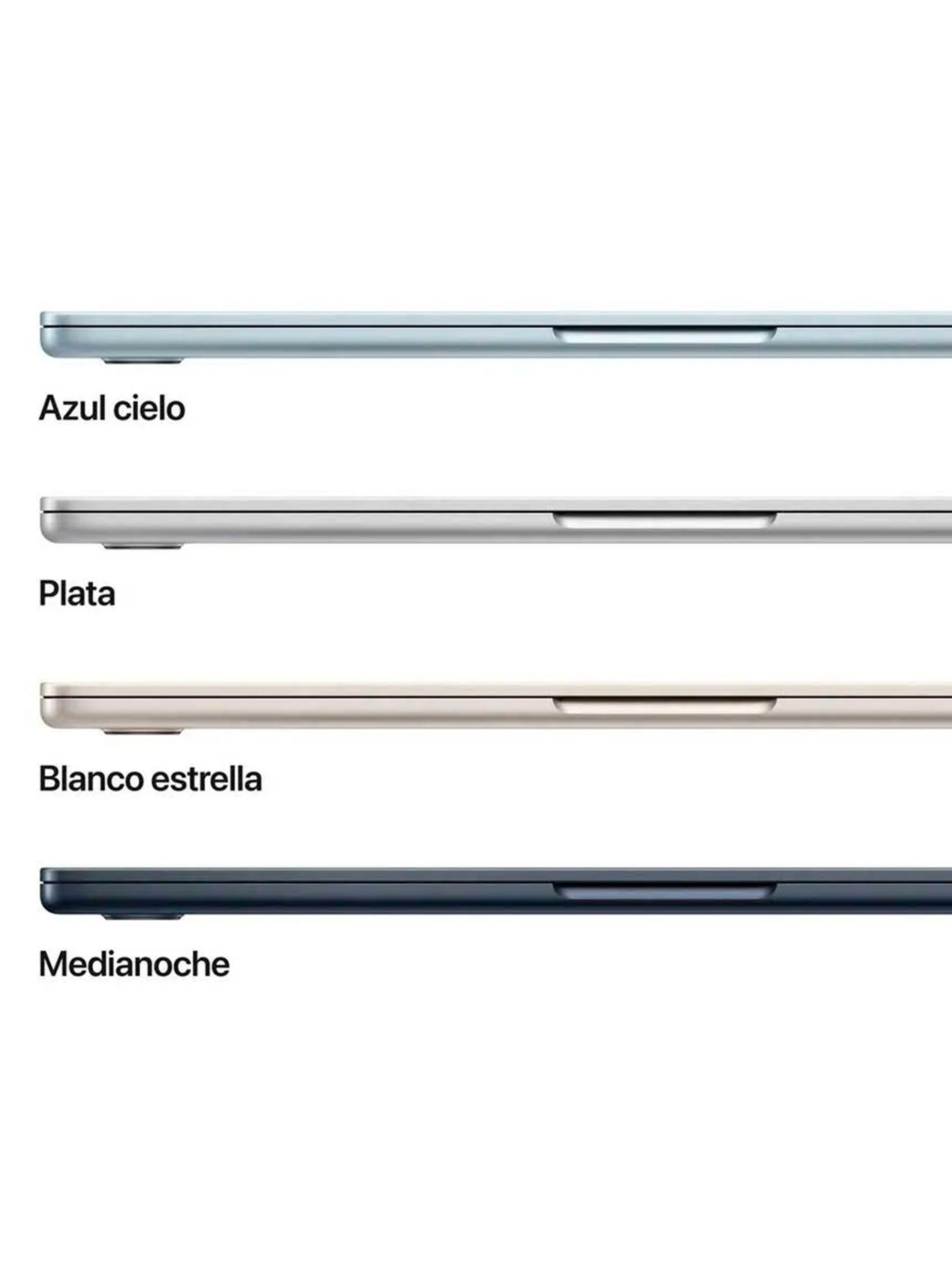 MacBook Air 13.6" Chip M4 CPU 10 Núcleos GPU 8 Núcleos 16GB RAM 256GB SSD Sky Blue-4