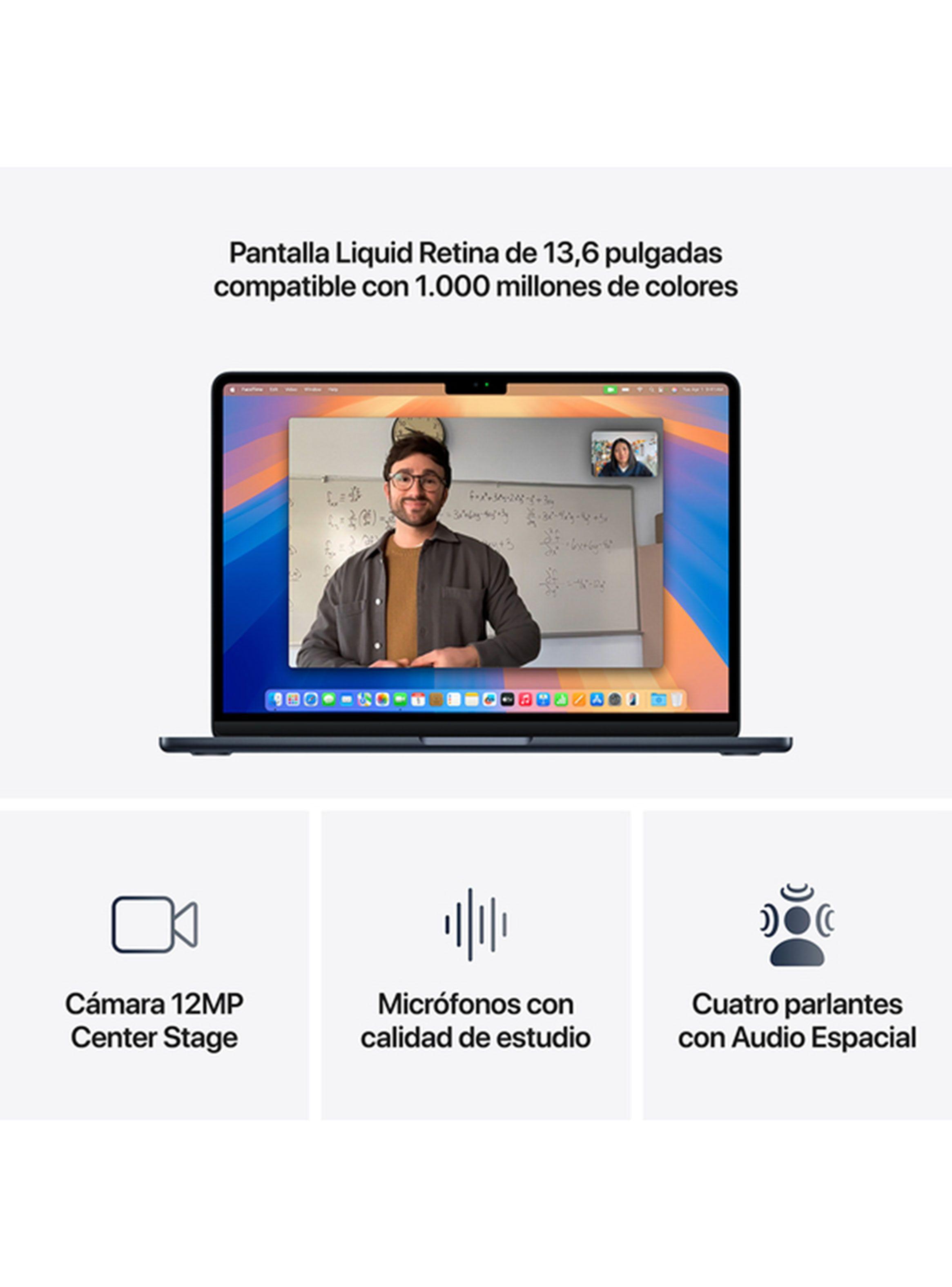 MacBook Air 13.6" Chip M4 CPU 10 Núcleos GPU 8 Núcleos 16GB RAM 256GB SSD Silver-7